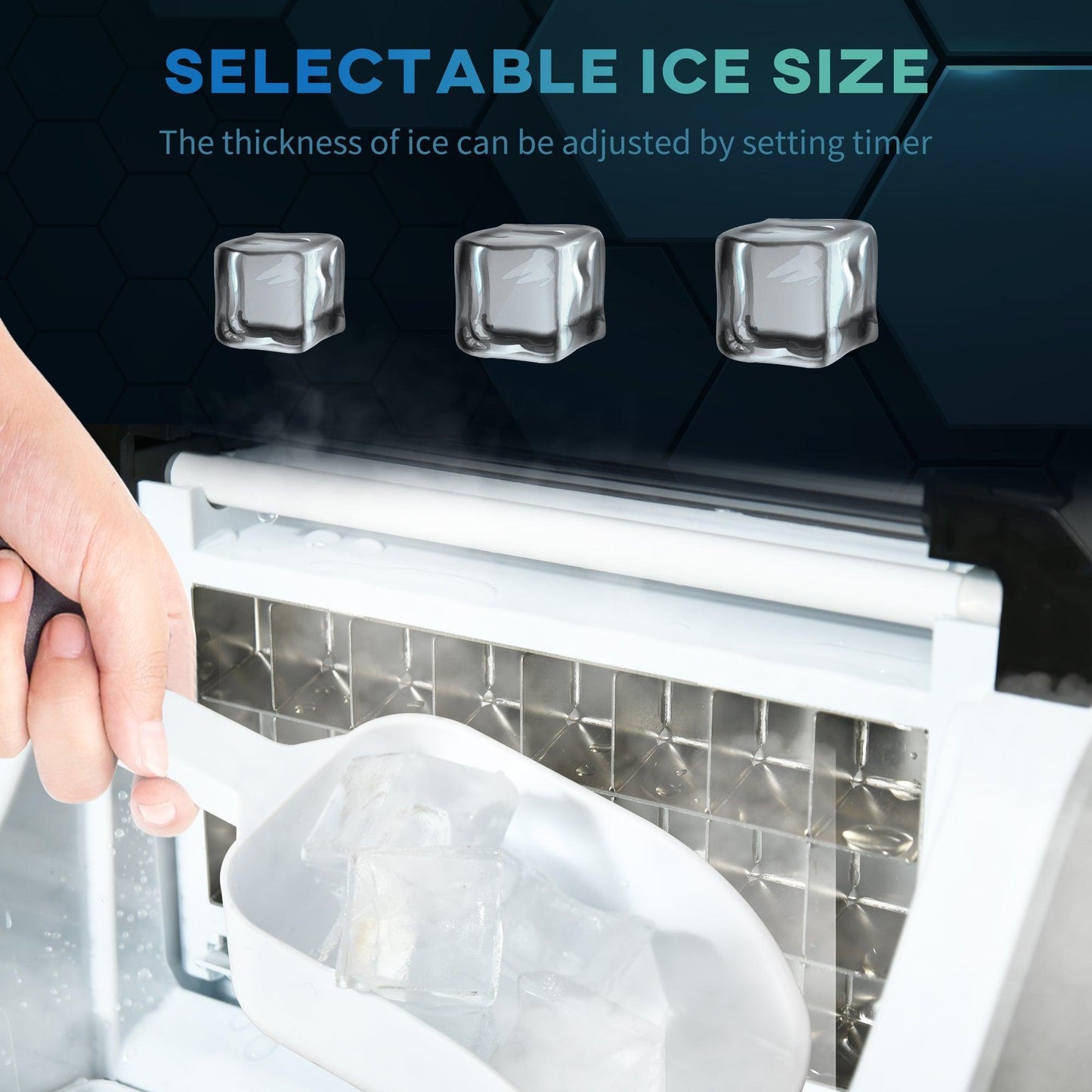 HOMCOM Ice Maker Machine: Fast, Easy, and Efficient - ALL4U RETAILER LTD