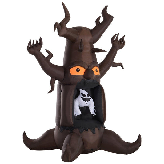 HOMCOM Inflatable Halloween Ghost Tree - 8FT - ALL4U RETAILER LTD