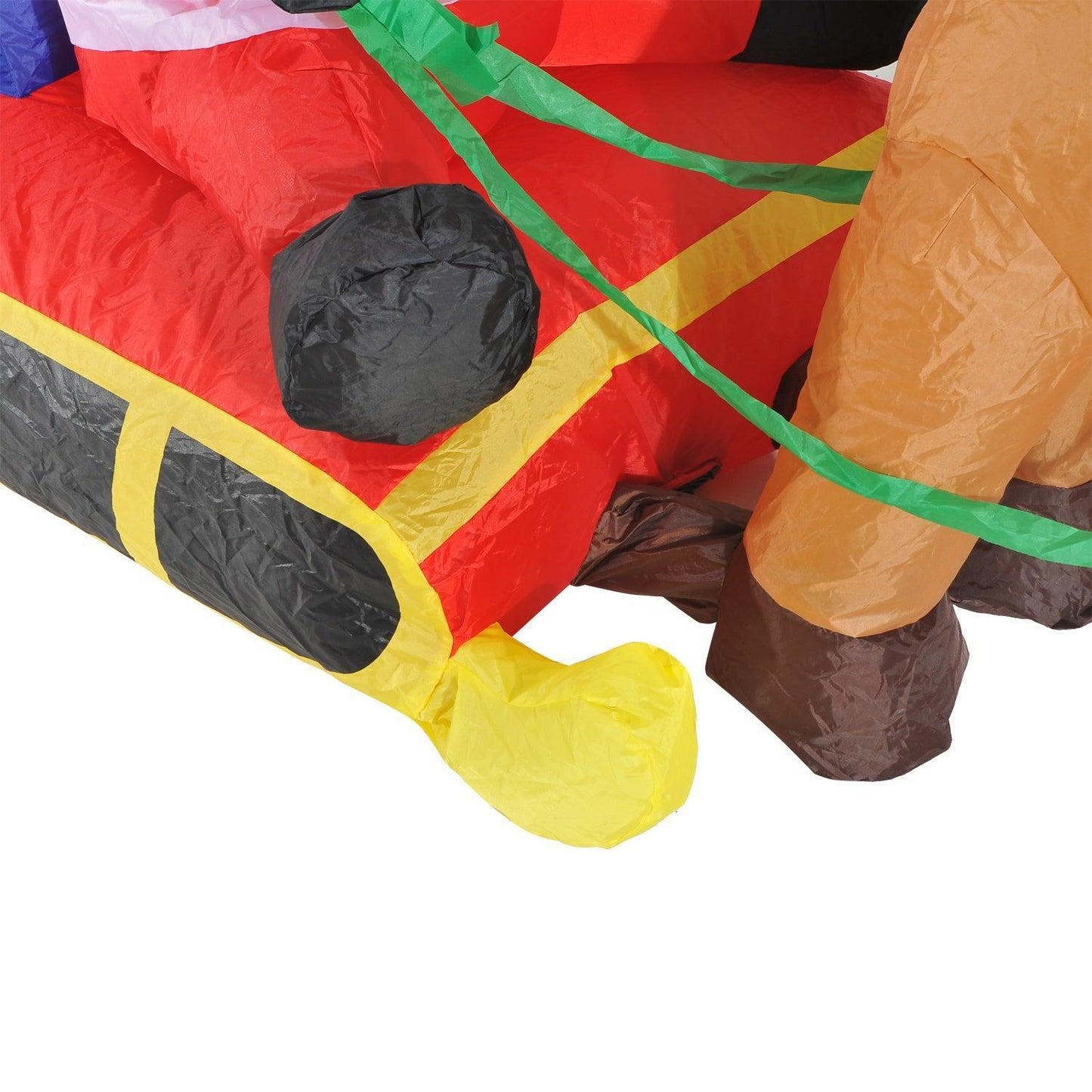 HOMCOM Inflatable Santa - 122cm Height - Multicolour - ALL4U RETAILER LTD