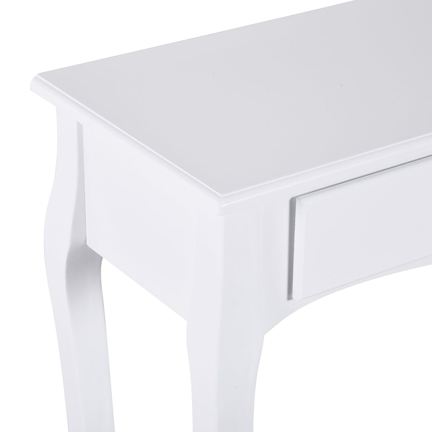 HOMCOM Ivory White Console Table: Modern Storage Solution - ALL4U RETAILER LTD