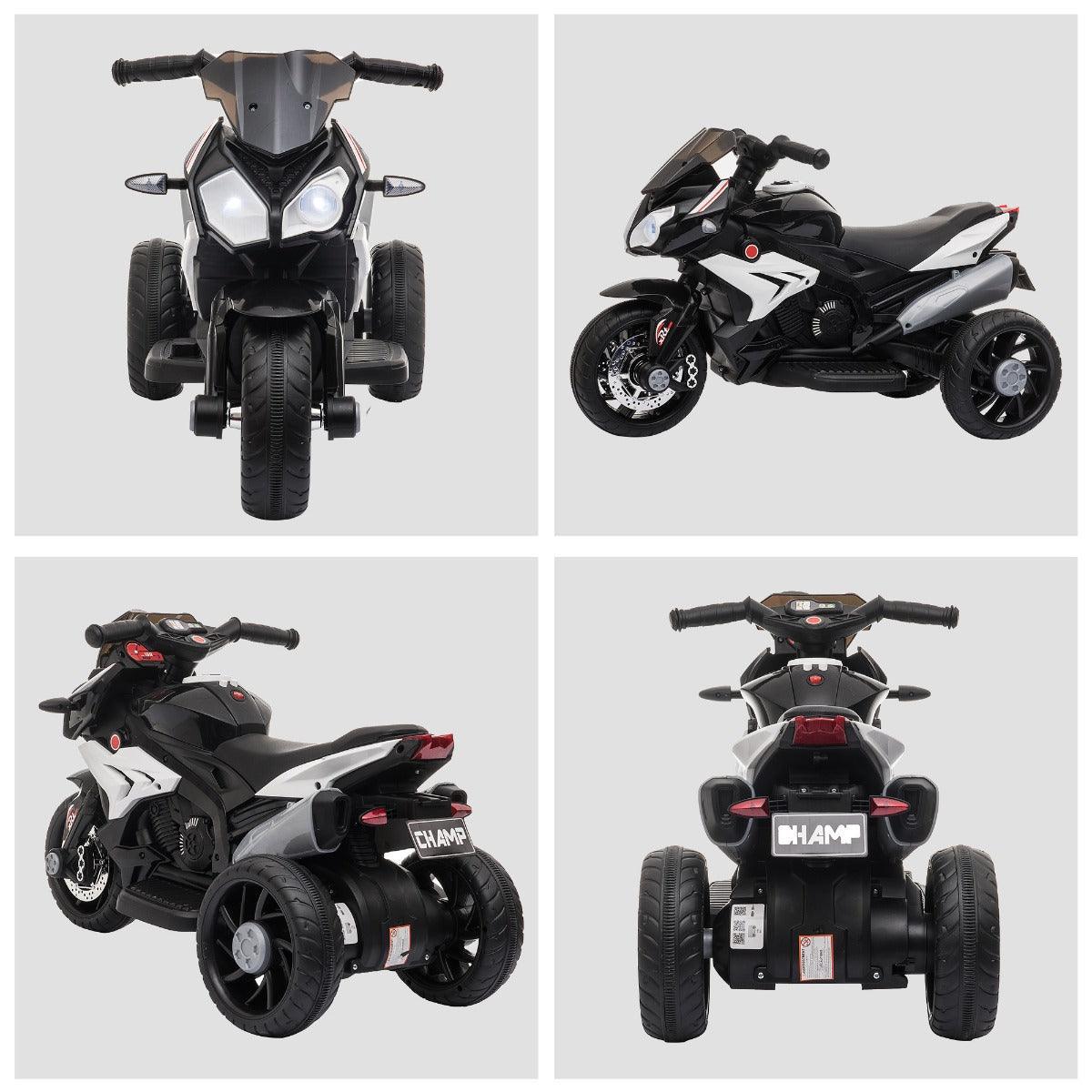 HOMCOM Kids 6V Motorcycle Trike - Black - ALL4U RETAILER LTD