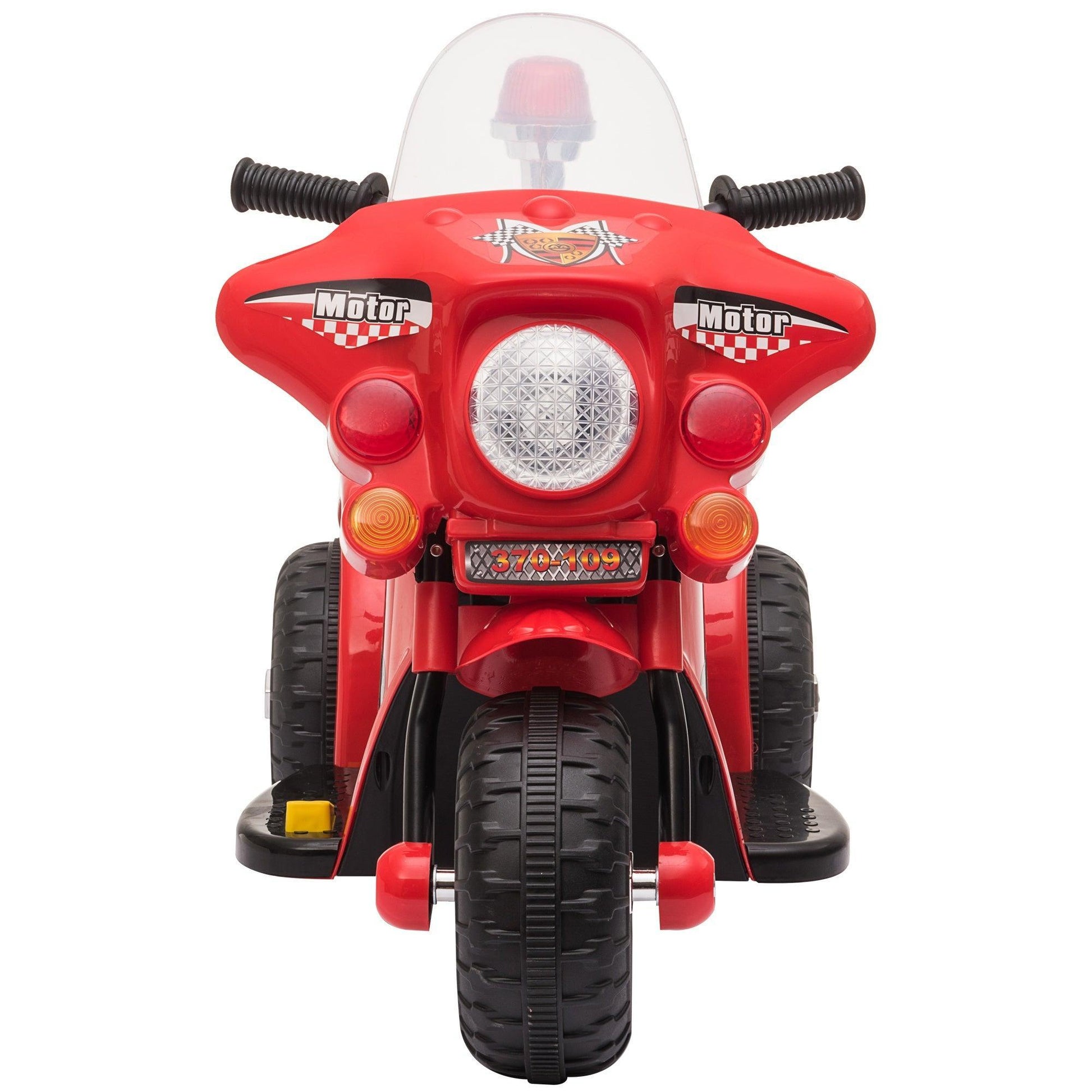 HOMCOM Kids 6V Ride On Motorcycle | Red | 18-36 Months - ALL4U RETAILER LTD