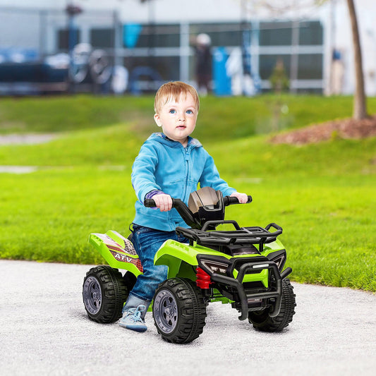 HOMCOM Kids ATV Car with Working Headlights, 6V Battery-Powered - ALL4U RETAILER LTD