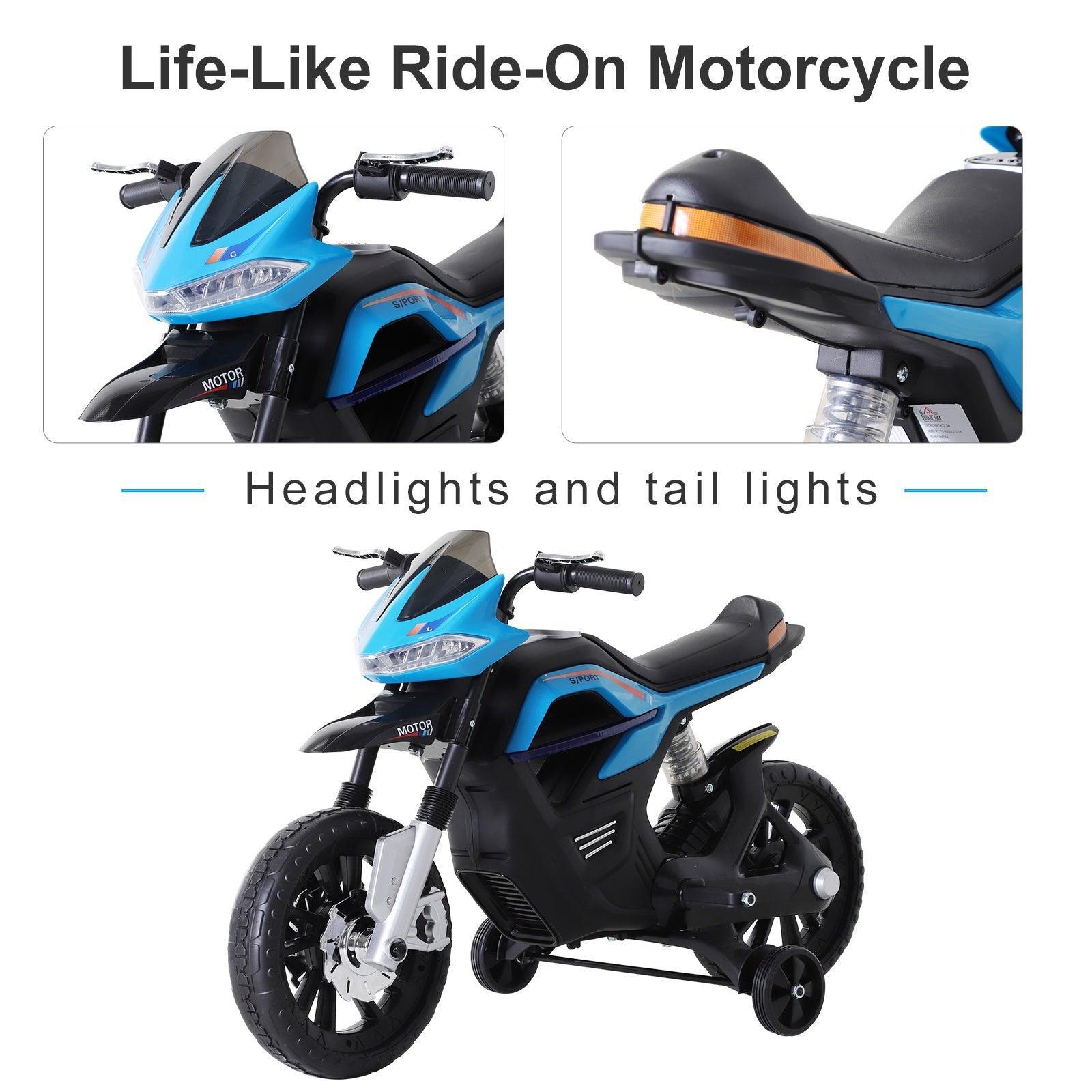 HOMCOM Kids Electric Motorbike - 6V Blue - ALL4U RETAILER LTD
