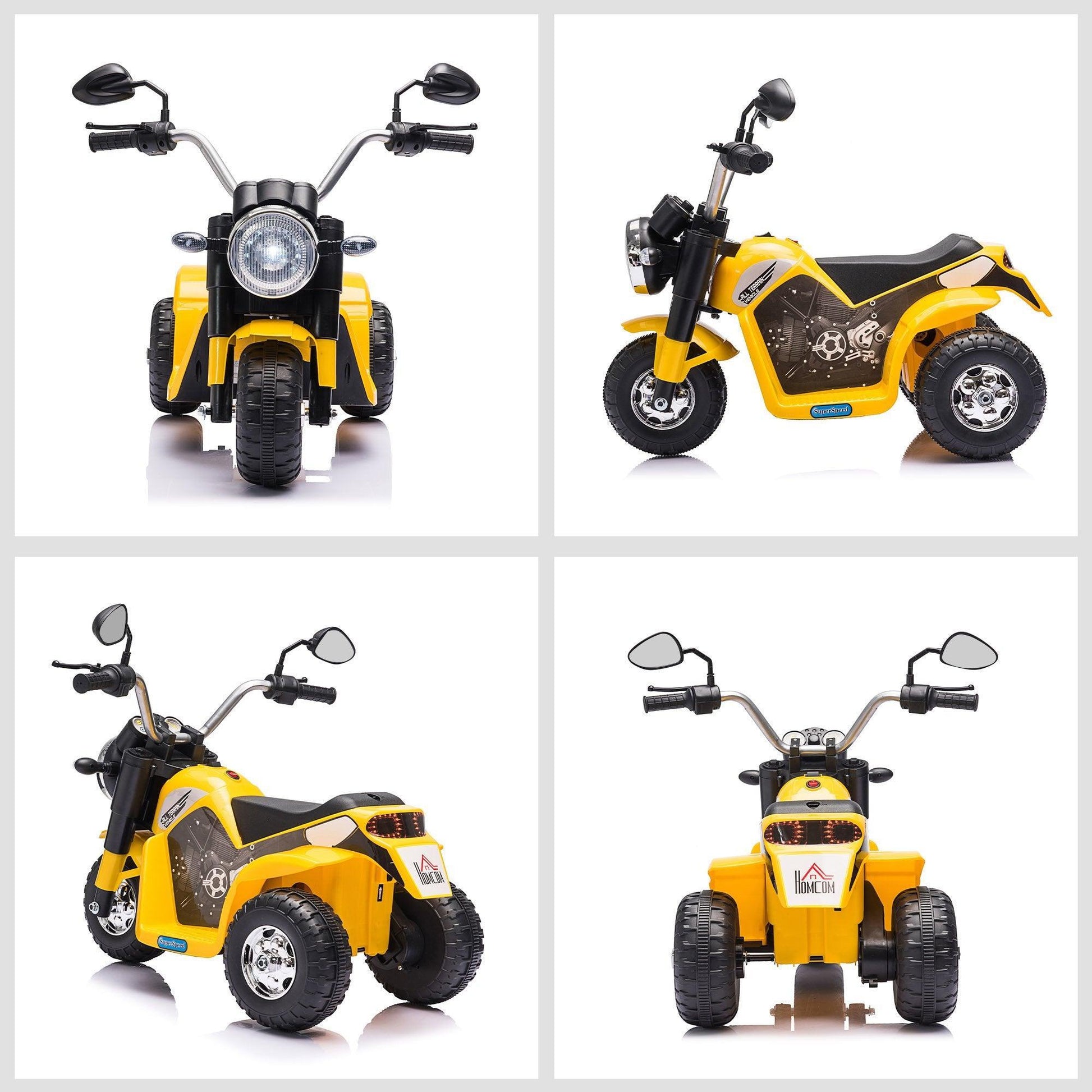 HOMCOM Kids Electric Motorcycle Ride-On Toy - ALL4U RETAILER LTD