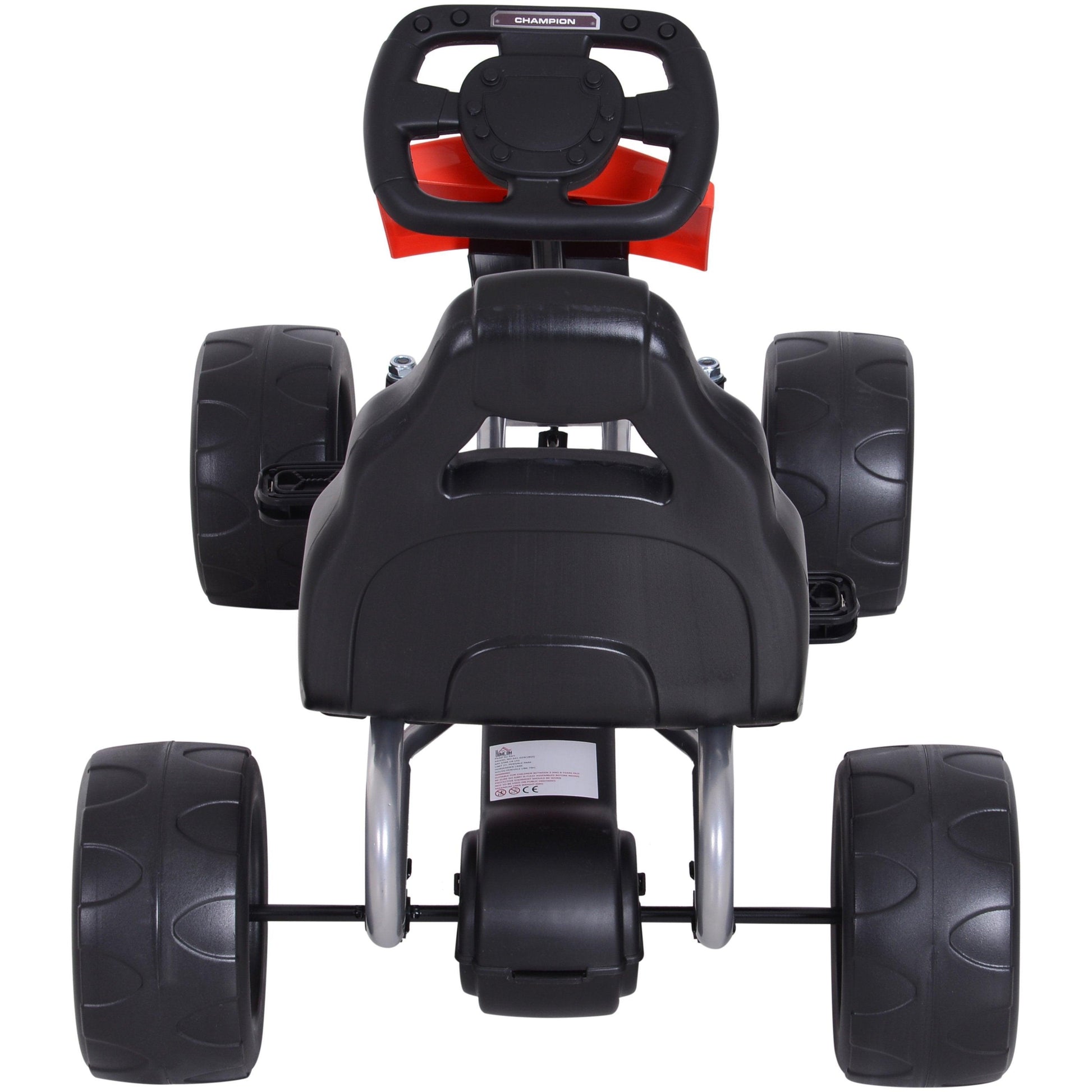 HOMCOM Kids Go Kart, 80x49x50 cm - Red/Black - ALL4U RETAILER LTD