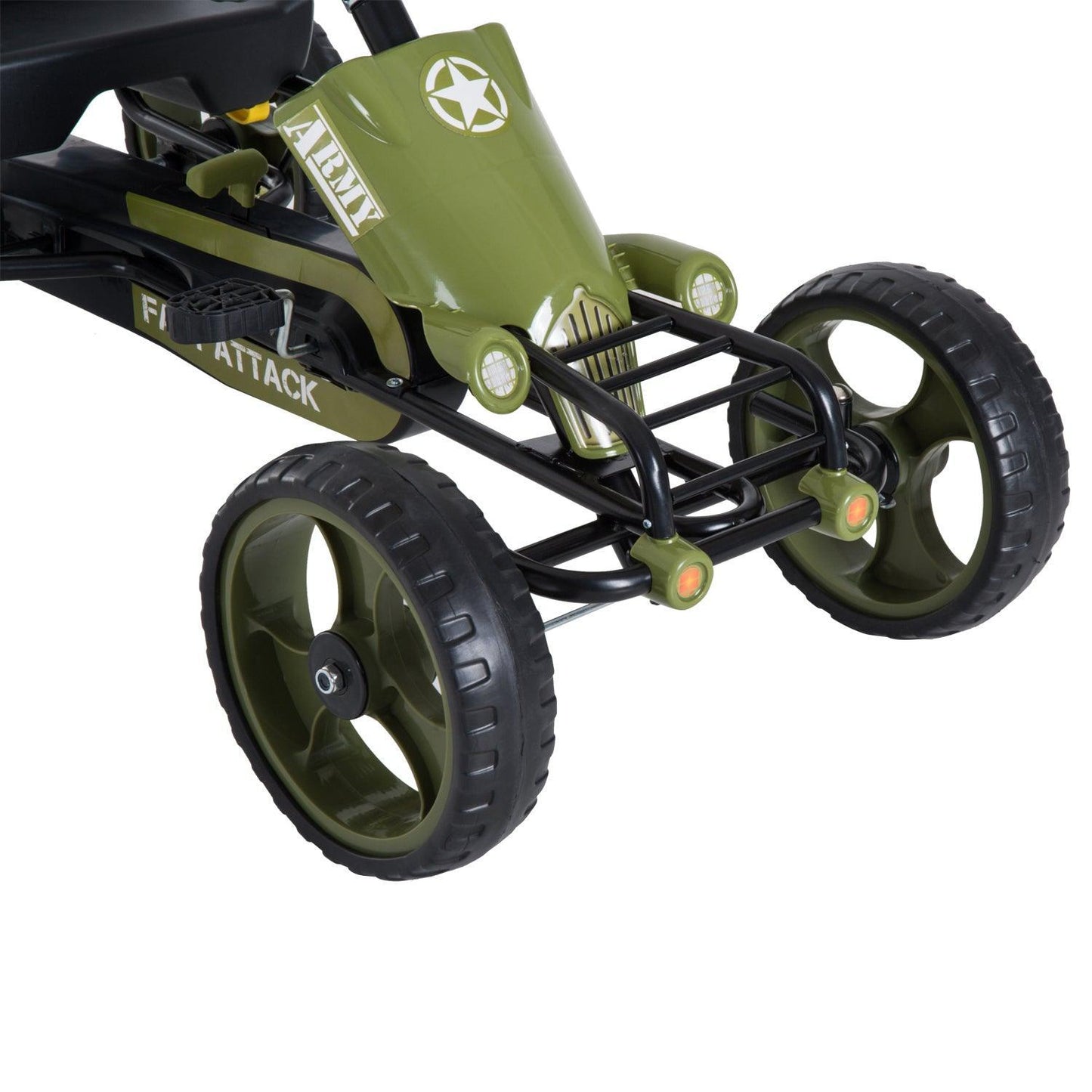 HOMCOM Kids Green Pedal Go-Kart Ride-On Racer - ALL4U RETAILER LTD