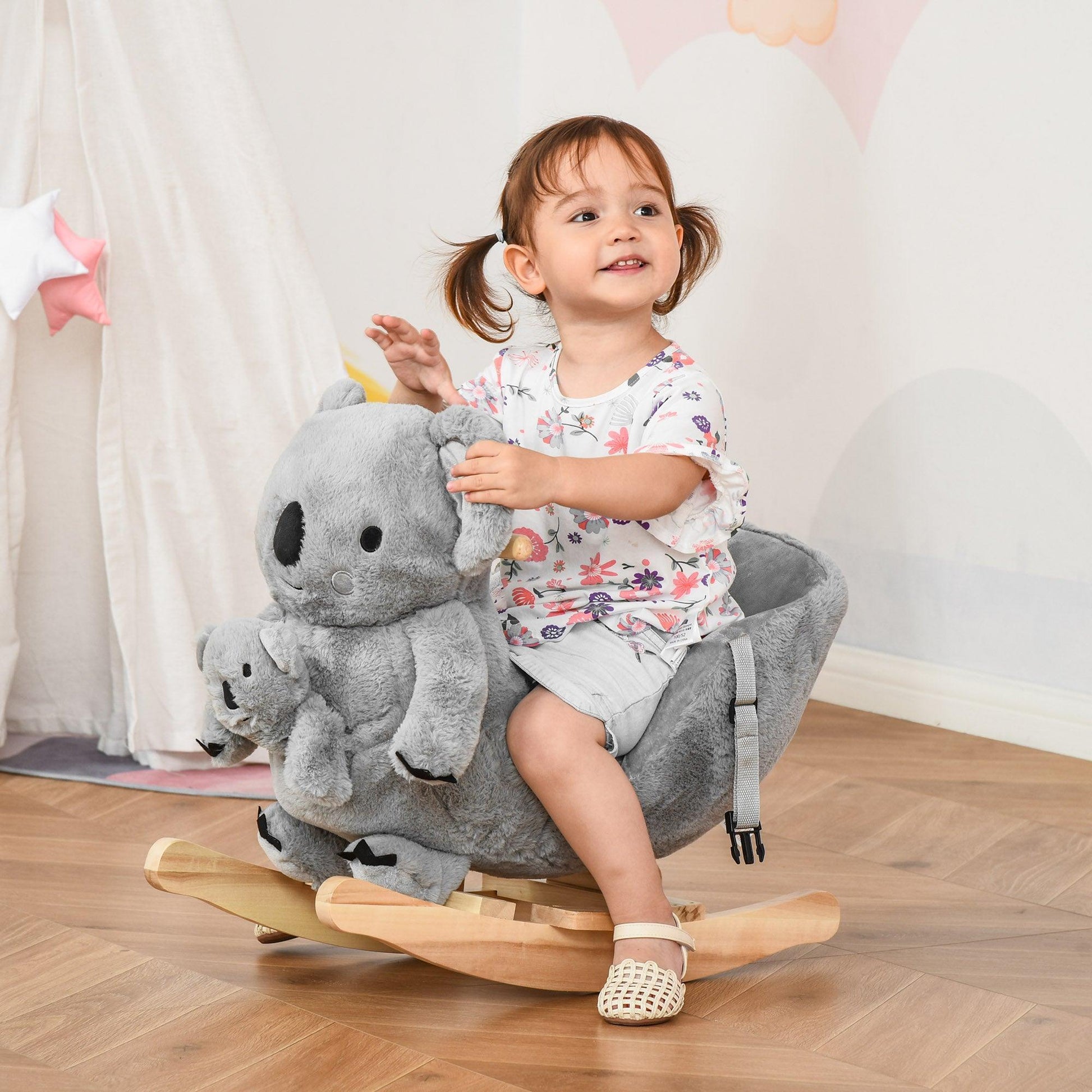 HOMCOM Kids Koala Ride-On Toy: Realistic Sounds - ALL4U RETAILER LTD