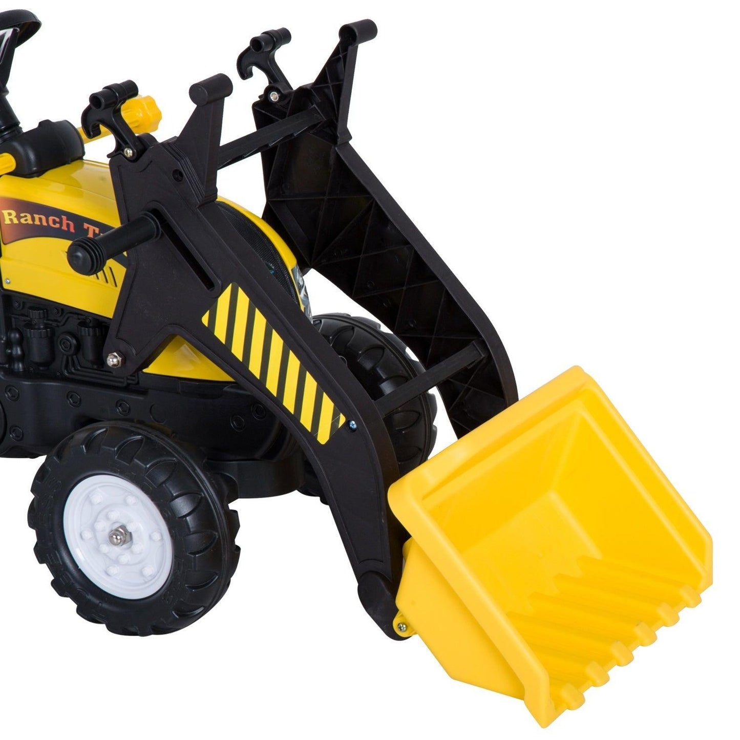 HOMCOM Kids Pedal Go Kart Excavator - Yellow - ALL4U RETAILER LTD