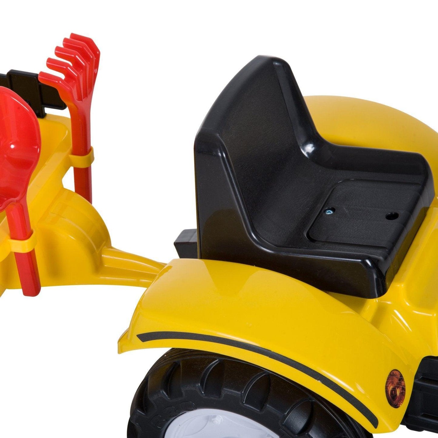 HOMCOM Kids Pedal Go Kart Excavator - Yellow - ALL4U RETAILER LTD