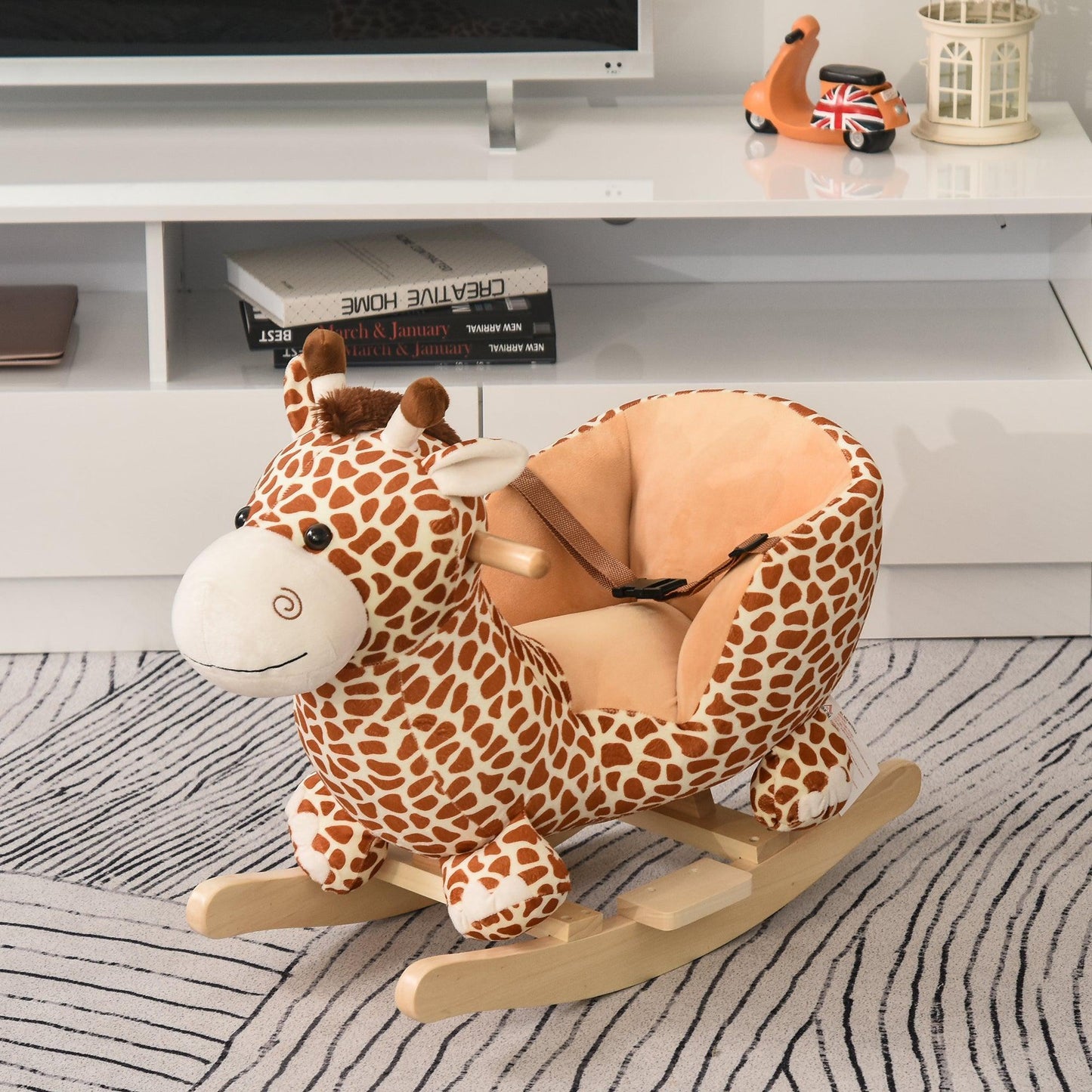 HOMCOM Kids Rocking Seat - Giraffe - ALL4U RETAILER LTD