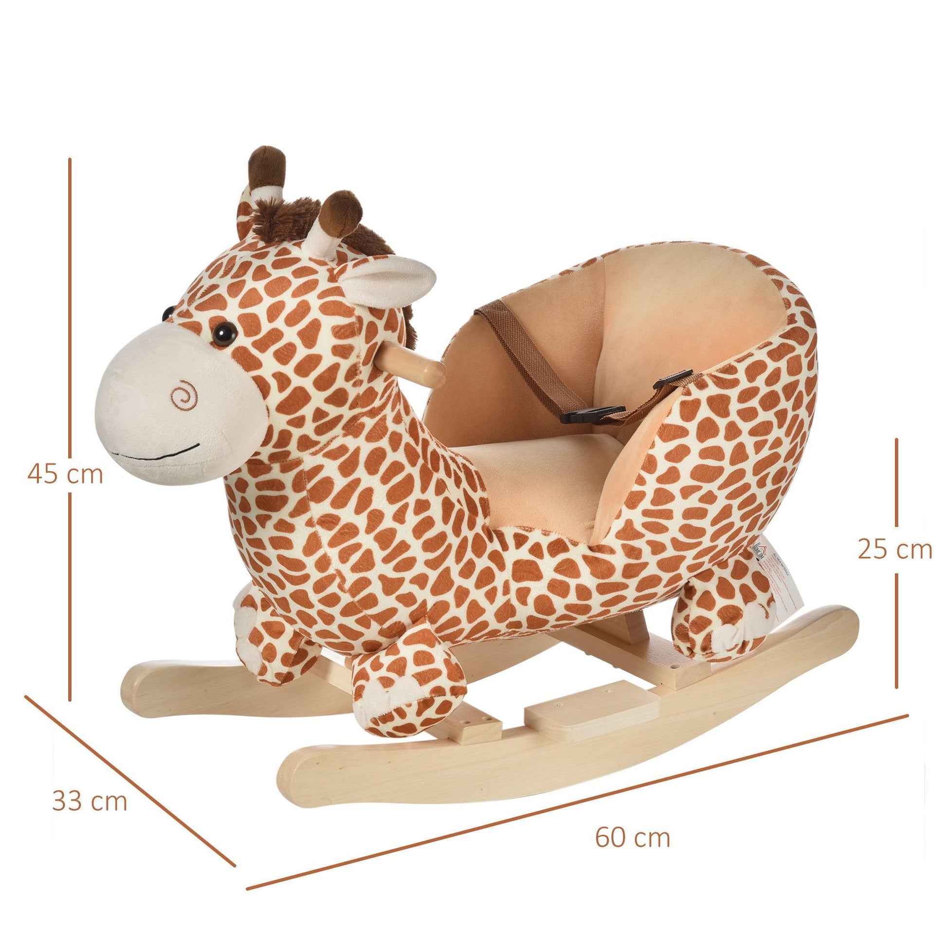 HOMCOM Kids Rocking Seat - Giraffe - ALL4U RETAILER LTD