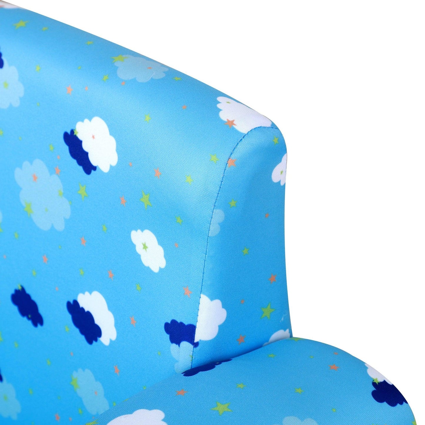 HOMCOM Kids Sofa with Footrest – Adorable Blue Cloud Star - ALL4U RETAILER LTD