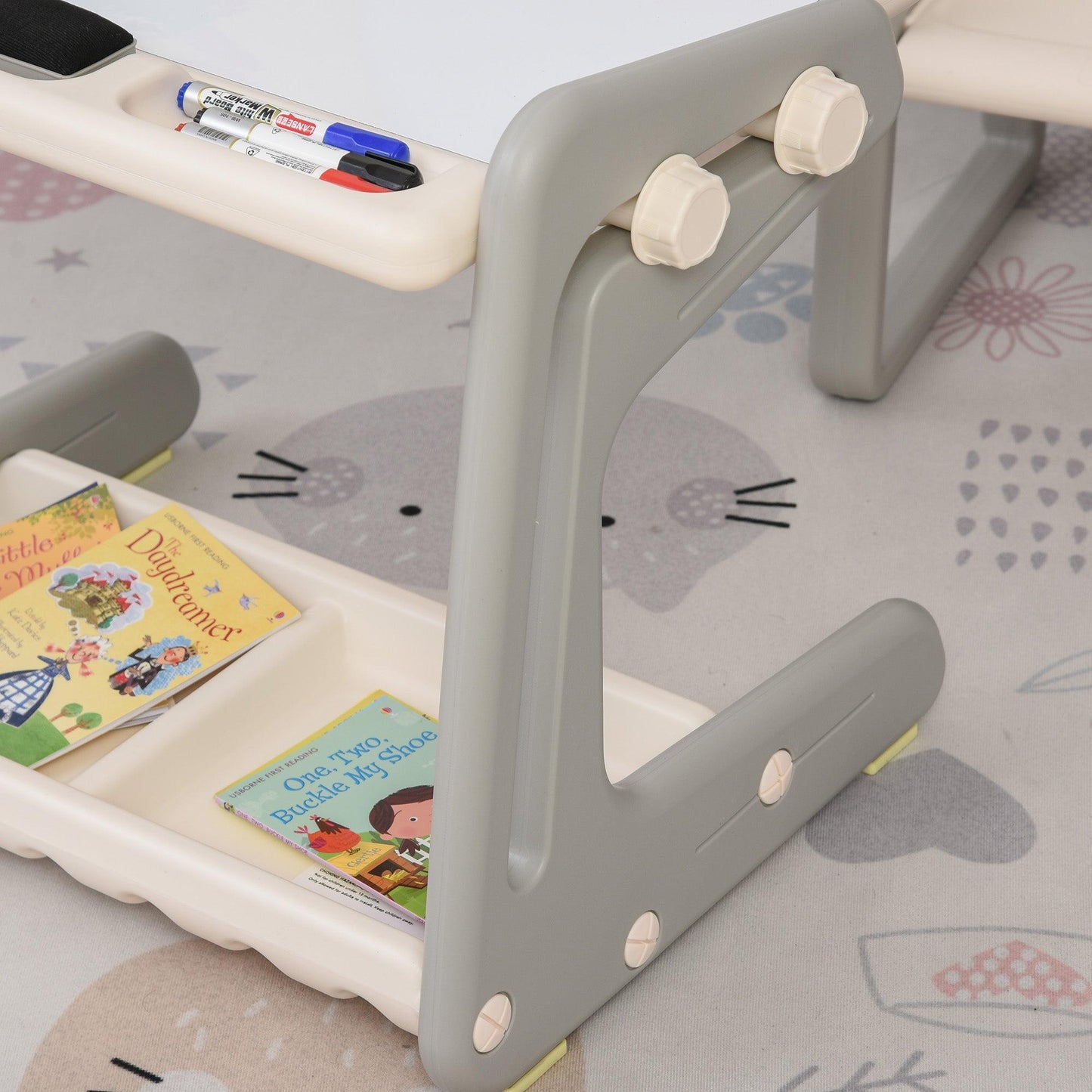 HOMCOM Kids Study Set: 2-in-1 Desk & Chair - ALL4U RETAILER LTD