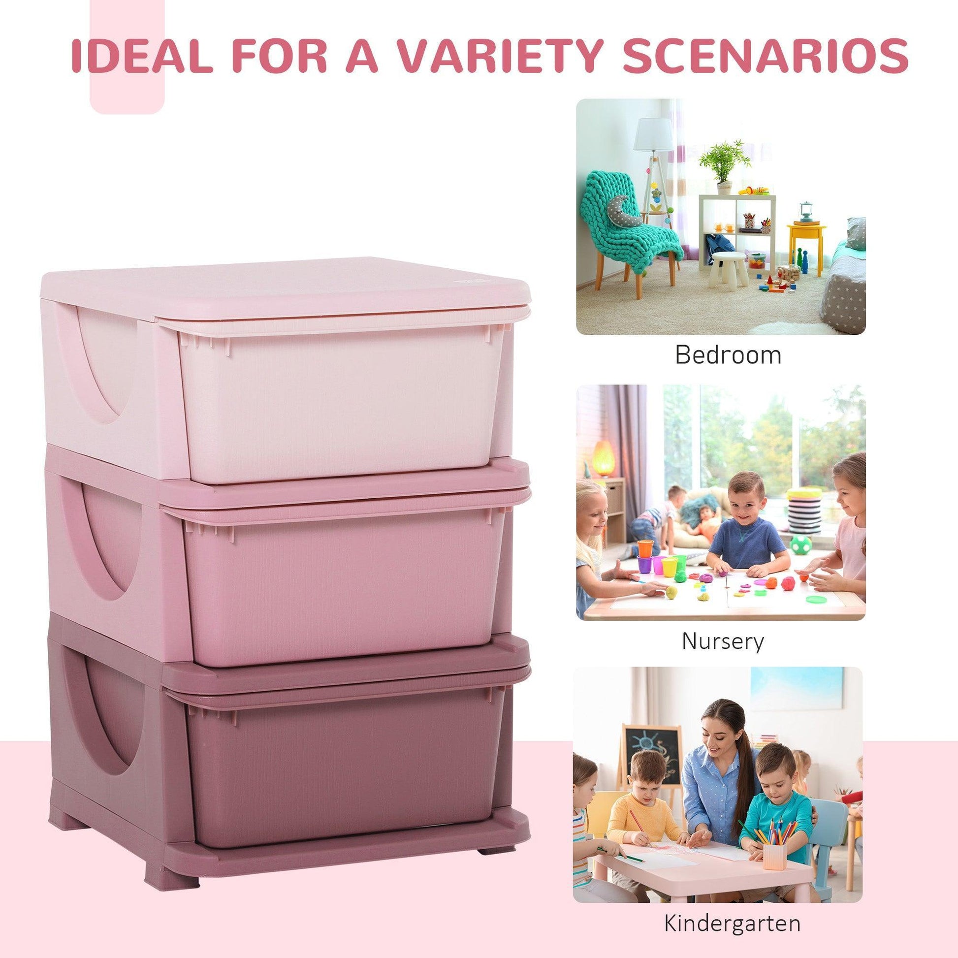 HOMCOM Kids Toy Storage Organiser - ALL4U RETAILER LTD