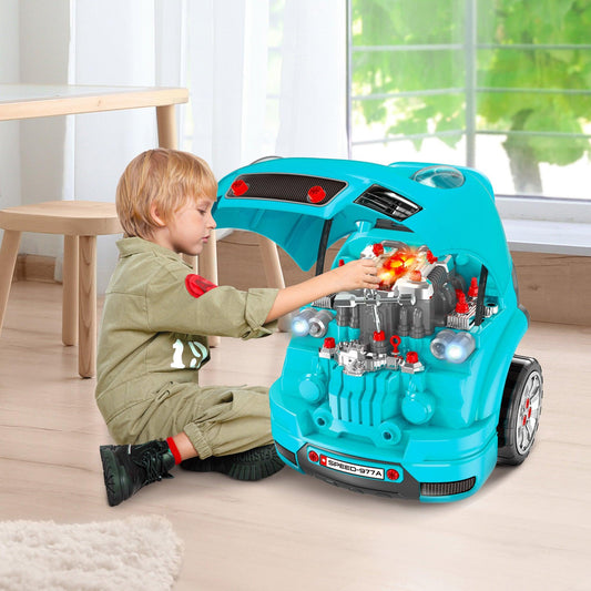 HOMCOM Kids Truck Toy Set, Car Service Station Playset - ALL4U RETAILER LTD