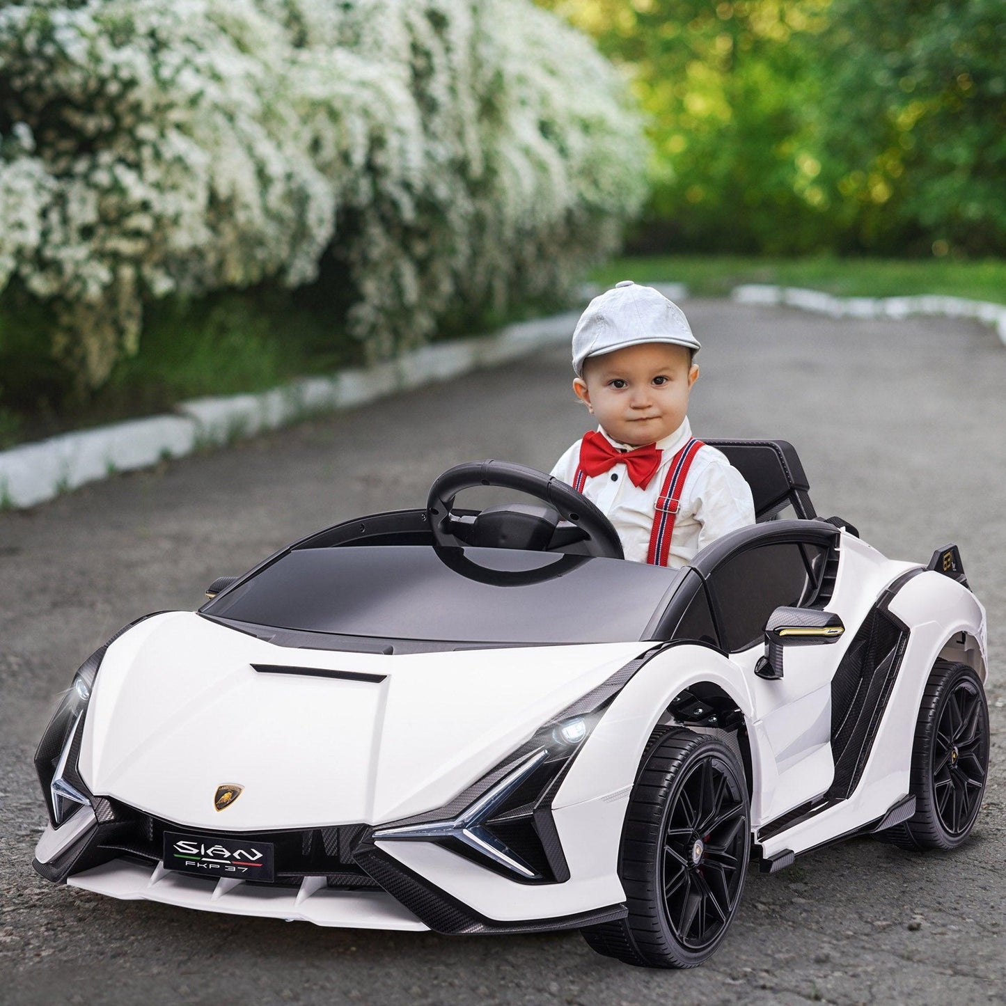 HOMCOM Lamborghini SIAN Kids Electric Car - 12V, Remote Control, MP3 - ALL4U RETAILER LTD