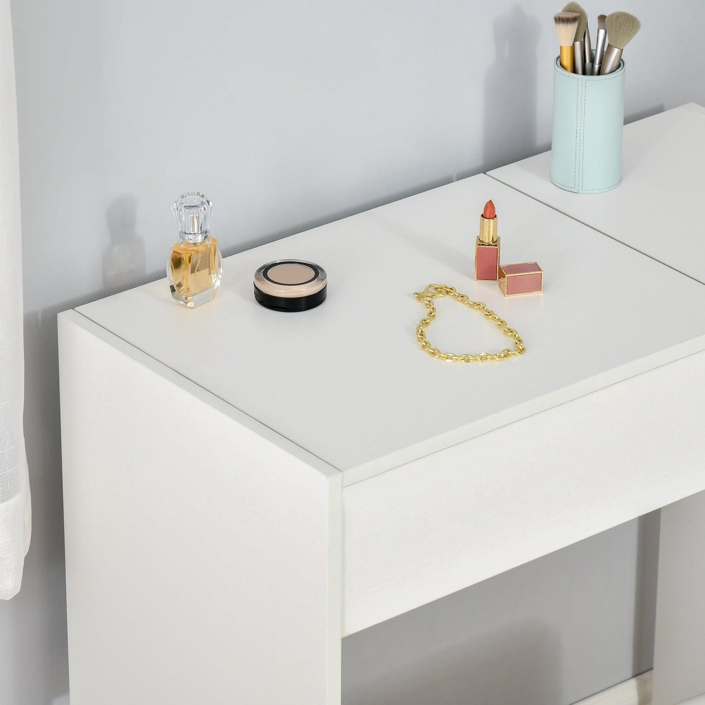 HOMCOM Makeup Set: Vanity Desk with Mirror - ALL4U RETAILER LTD