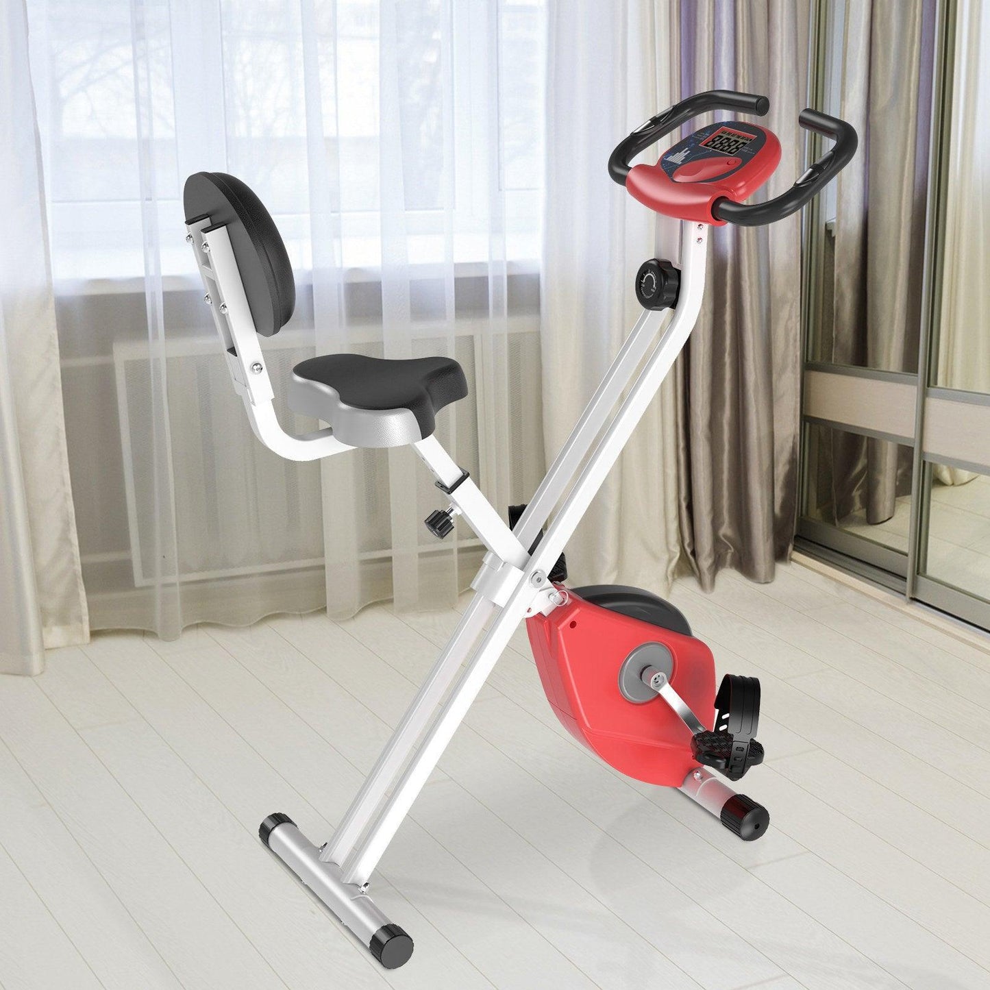 HOMCOM Manual Exercise Bike with LCD Monitor - ALL4U RETAILER LTD