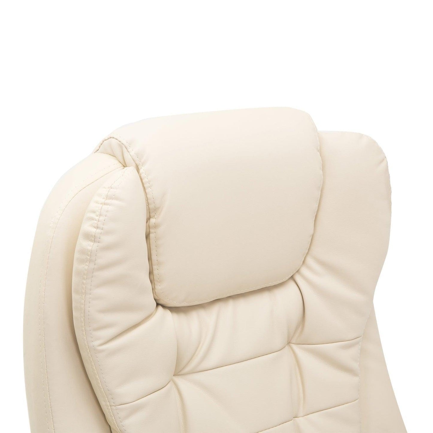 HOMCOM Massage Office Chair, High Back PU Leather, Beige - ALL4U RETAILER LTD