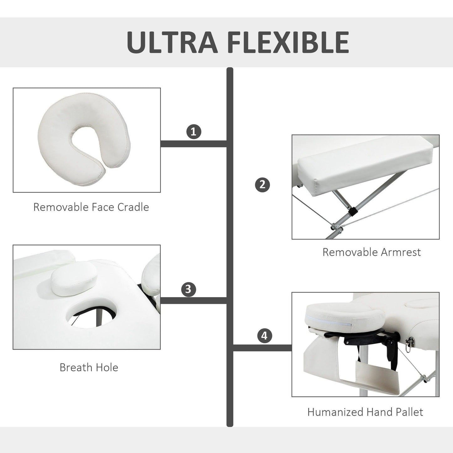 HOMCOM Massage Table: Portable & Comfortable - ALL4U RETAILER LTD