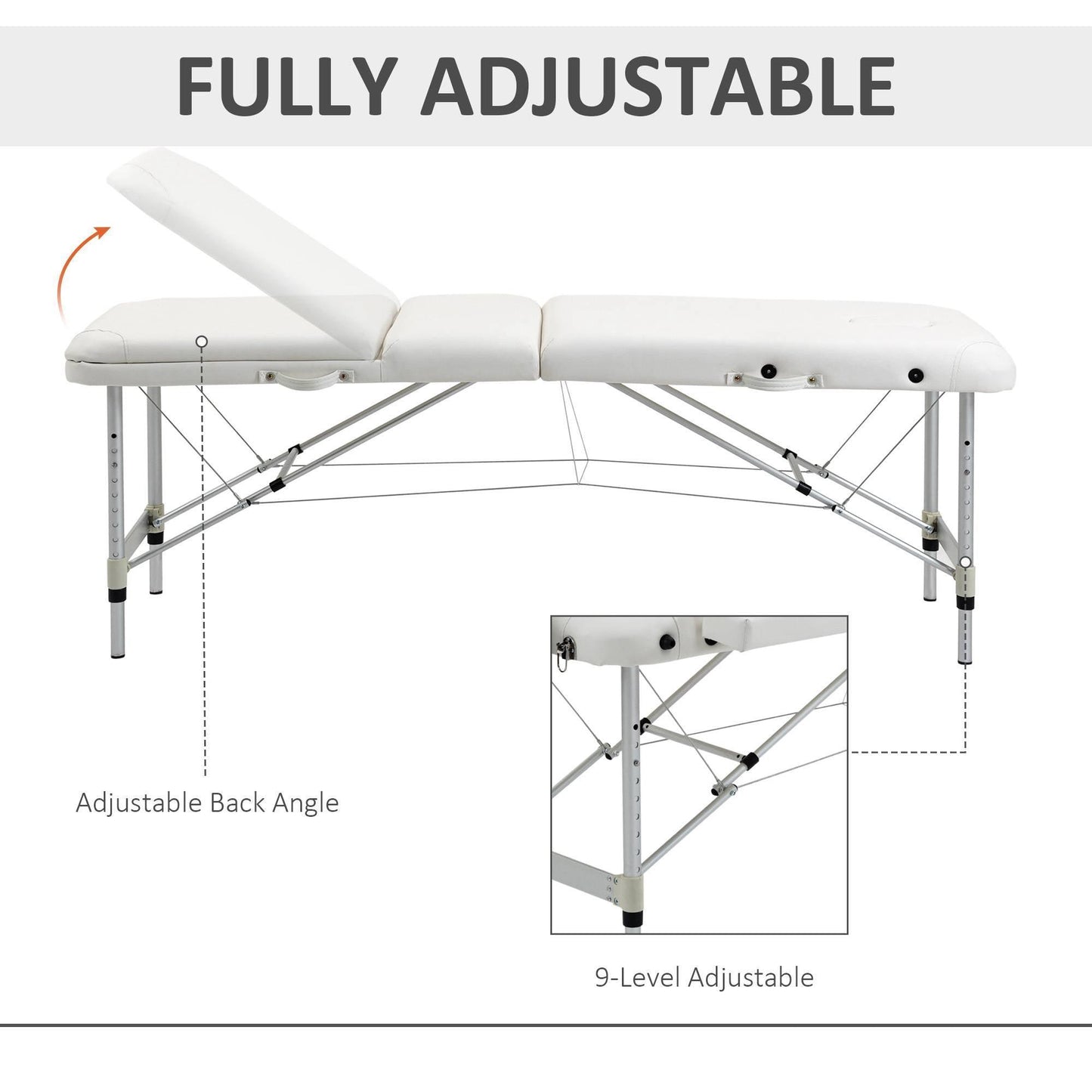 HOMCOM Massage Table: Portable & Comfortable - ALL4U RETAILER LTD