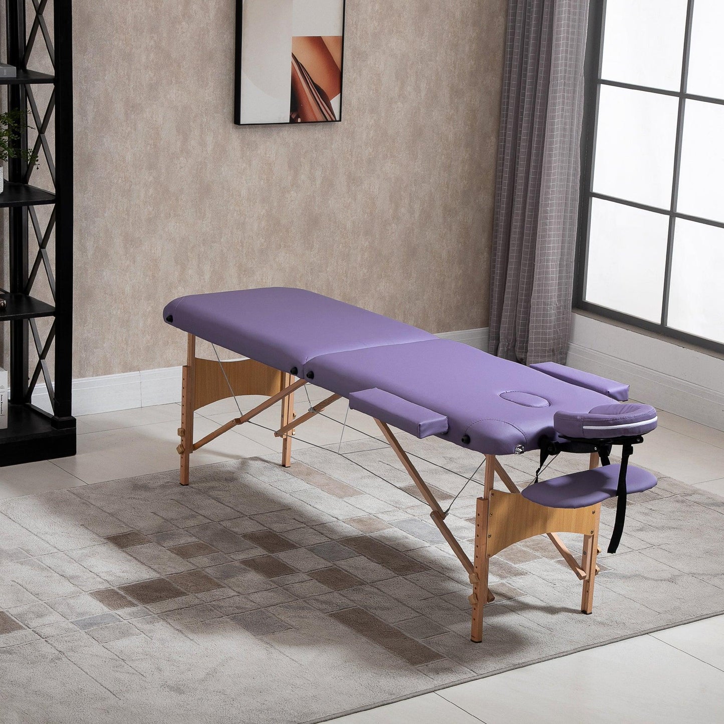 HOMCOM Massage Table Portable Folding Spa Bed - ALL4U RETAILER LTD