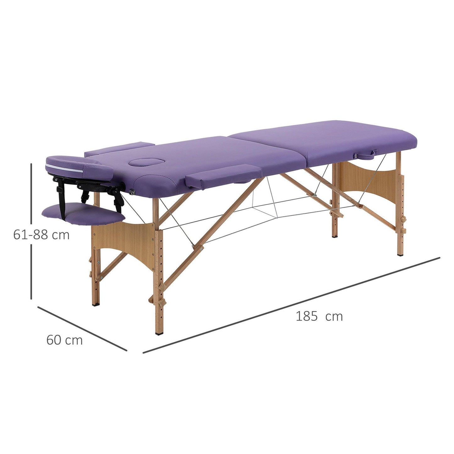 HOMCOM Massage Table Portable Folding Spa Bed - ALL4U RETAILER LTD