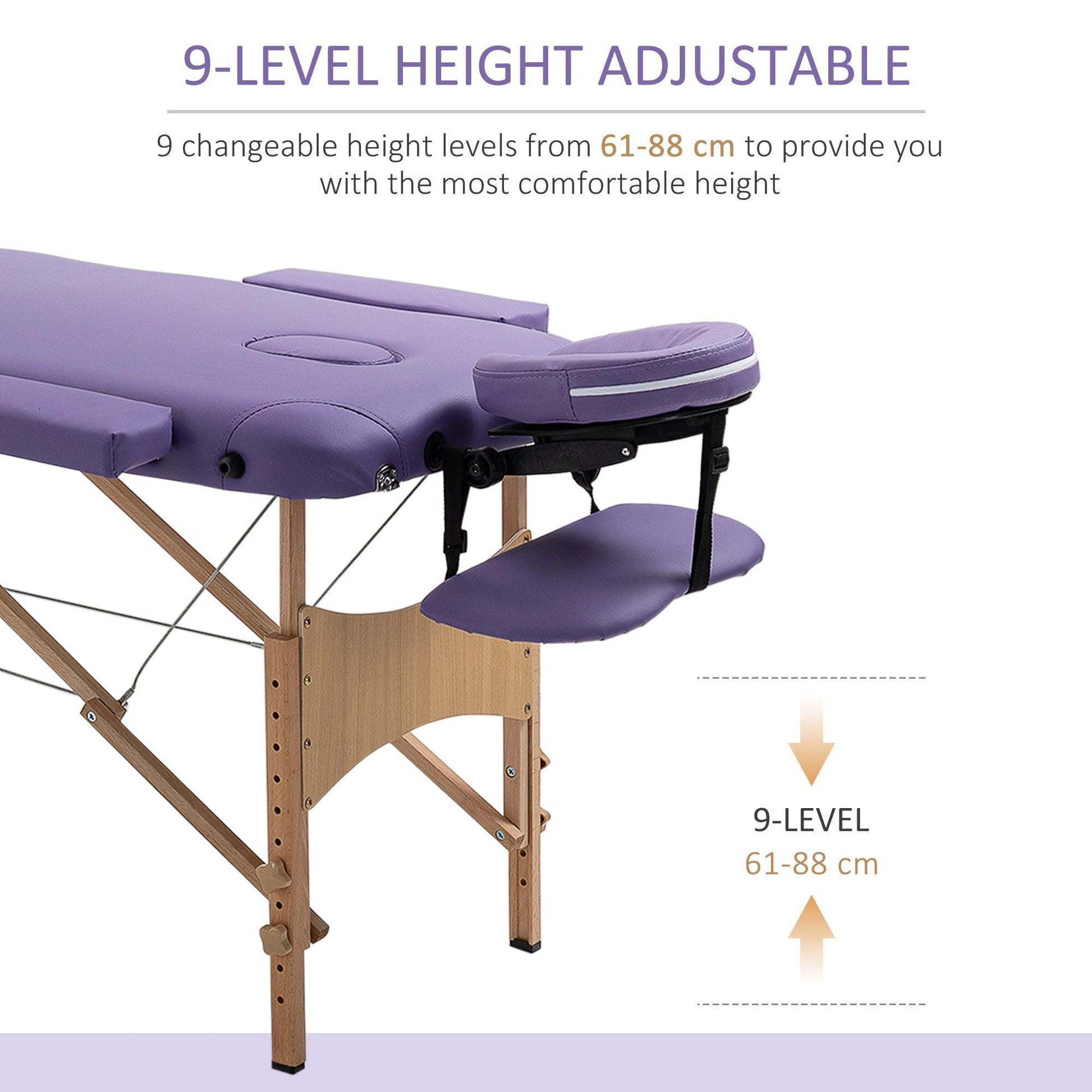 HOMCOM Massage Table Portable Folding Spa Bed - ALL4U RETAILER LTD