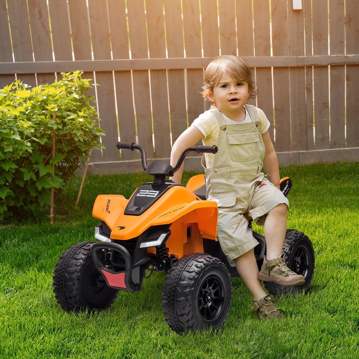 HOMCOM McLaren 12V Quad Bike - Orange Joy Ride - ALL4U RETAILER LTD