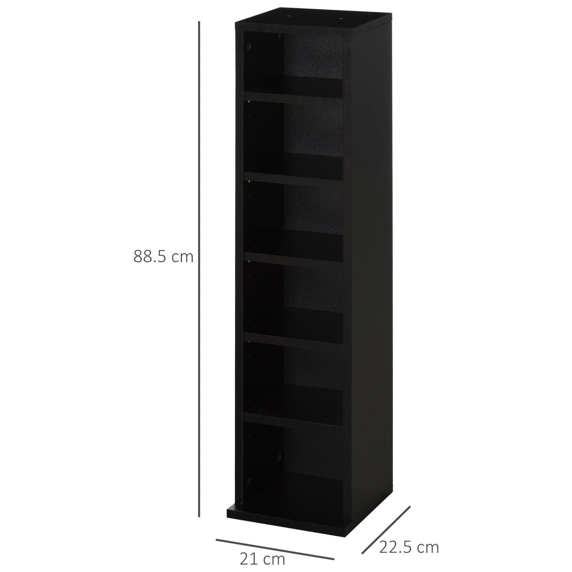 HOMCOM Media Display Shelf Unit - Set of 2 DVD Towers - ALL4U RETAILER LTD