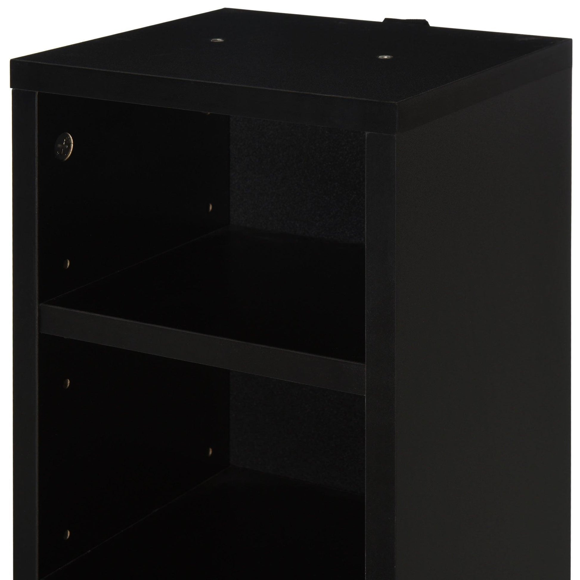 HOMCOM Media Display Shelf Unit - Set of 2 DVD Towers - ALL4U RETAILER LTD