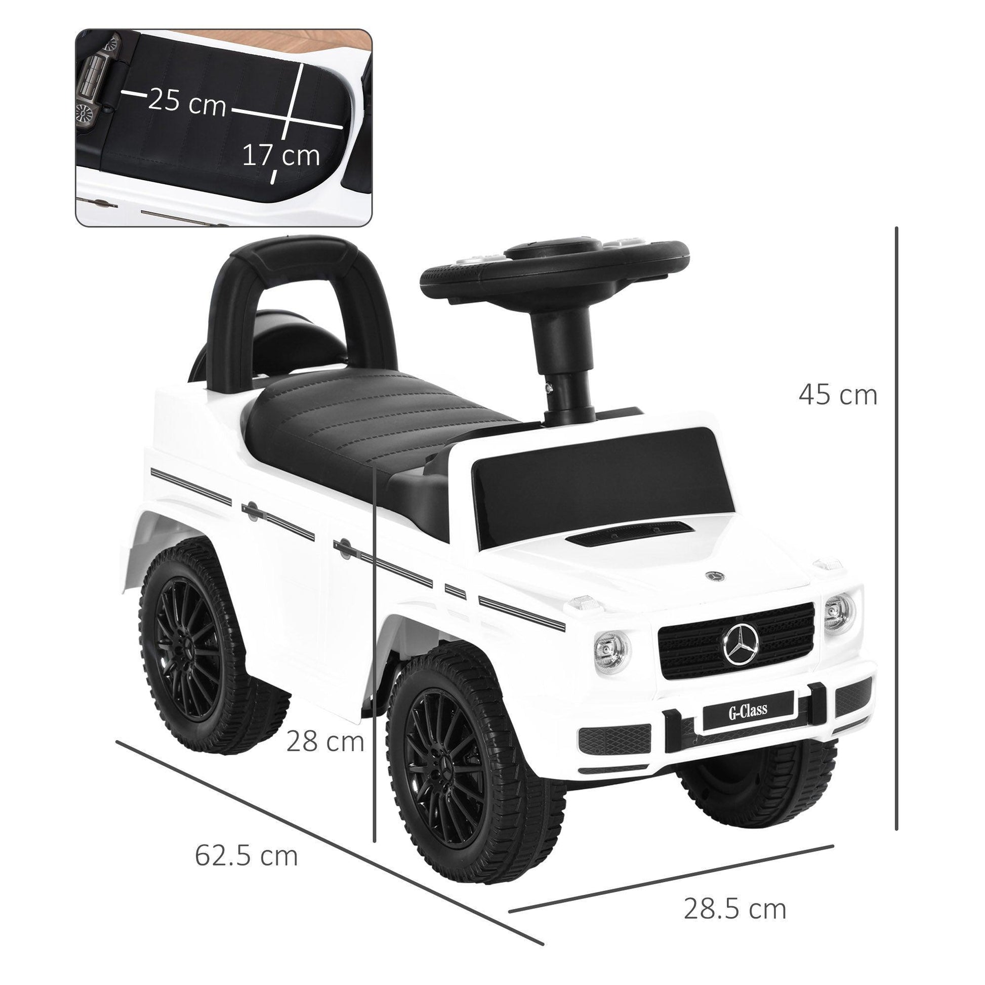 HOMCOM Mercedes-Benz G350 Baby Slider Stroller - ALL4U RETAILER LTD