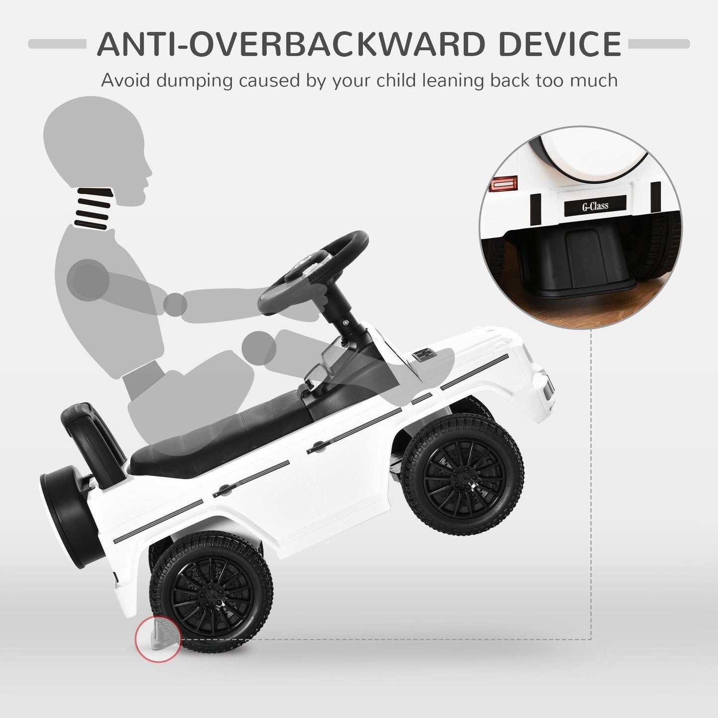 HOMCOM Mercedes-Benz G350 Baby Slider Stroller - ALL4U RETAILER LTD