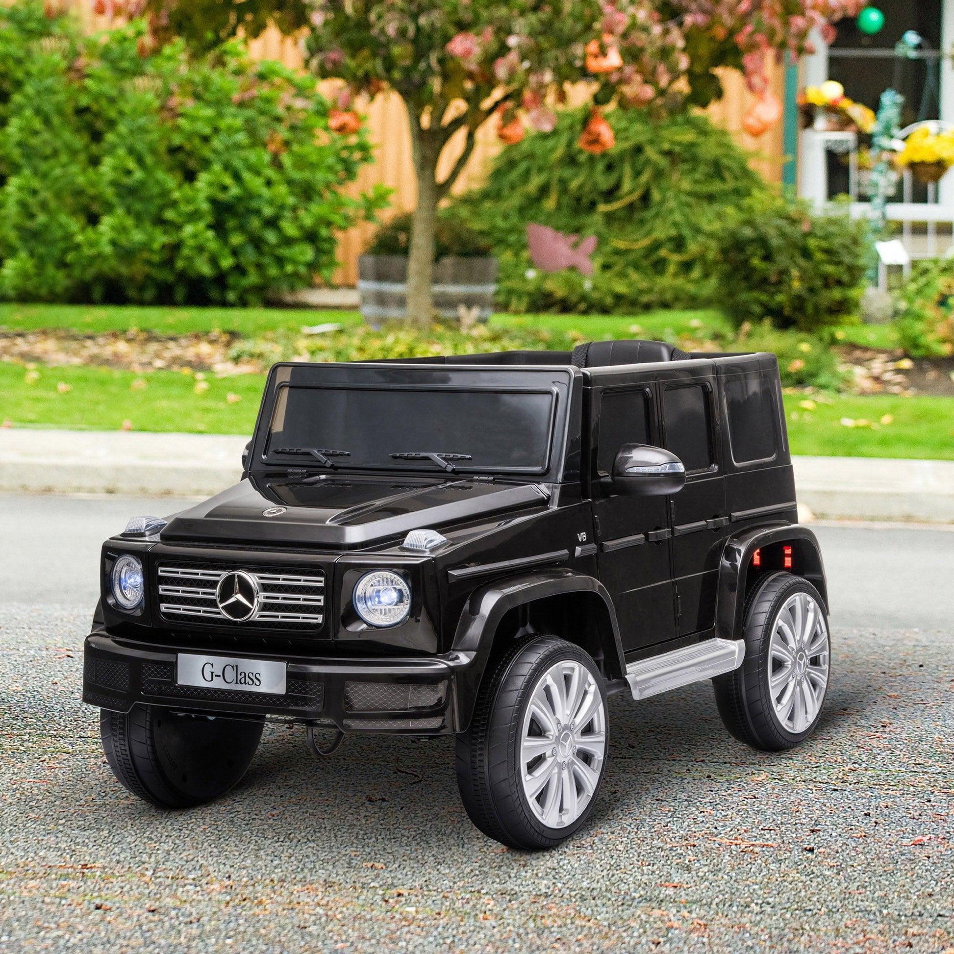 HOMCOM Mercedes G500 Ride-On Car with Remote- 12V, Music, Lights - ALL4U RETAILER LTD