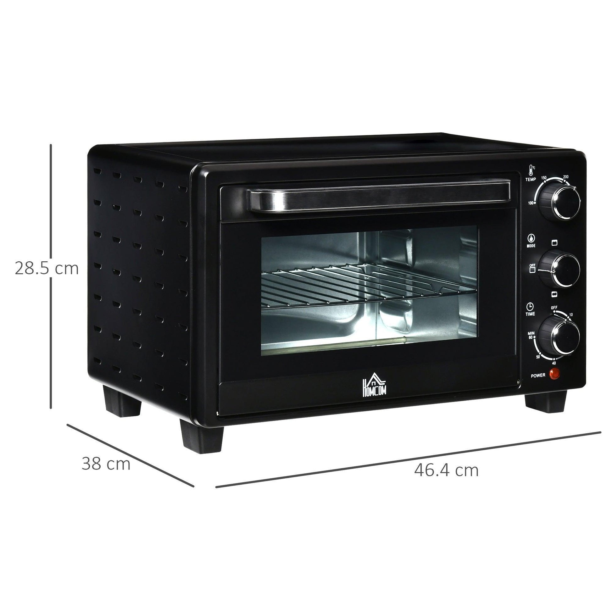 HOMCOM Mini Electric Oven: 21L Toaster with Timer - ALL4U RETAILER LTD