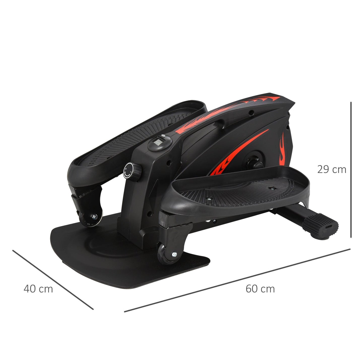 HOMCOM Mini Elliptical Bike - Exercise Trainer with LCD Monitor - ALL4U RETAILER LTD