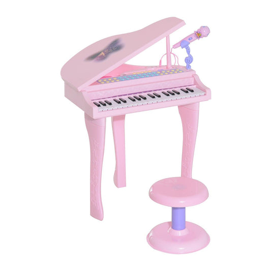HOMCOM Mini Piano Set - Pink - ALL4U RETAILER LTD