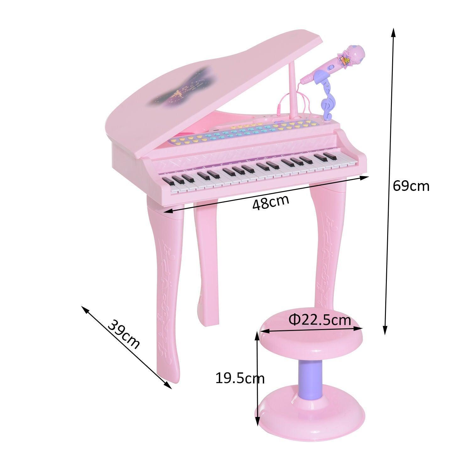 HOMCOM Mini Piano Set - Pink - ALL4U RETAILER LTD