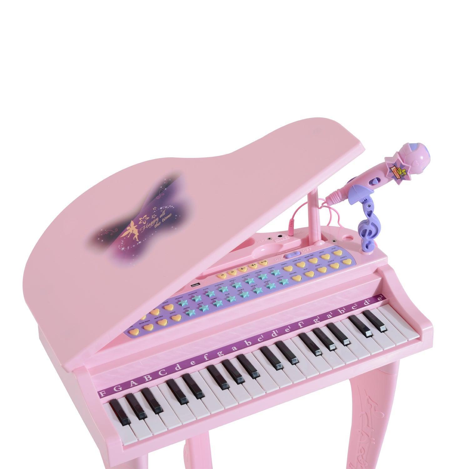 HOMCOM Mini Piano Set - Pink - ALL4U RETAILER LTD