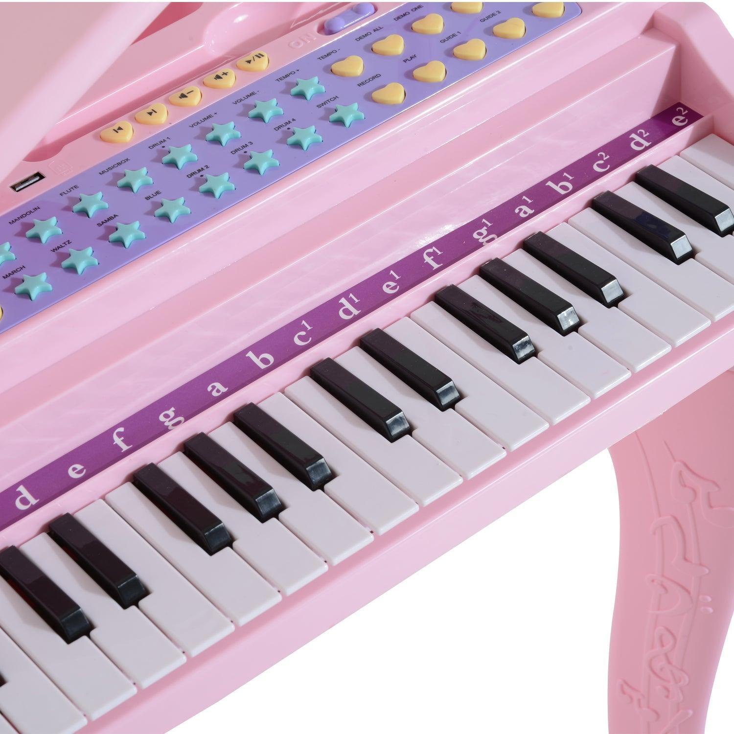 HOMCOM Mini Piano Set - Pink - ALL4U RETAILER LTD