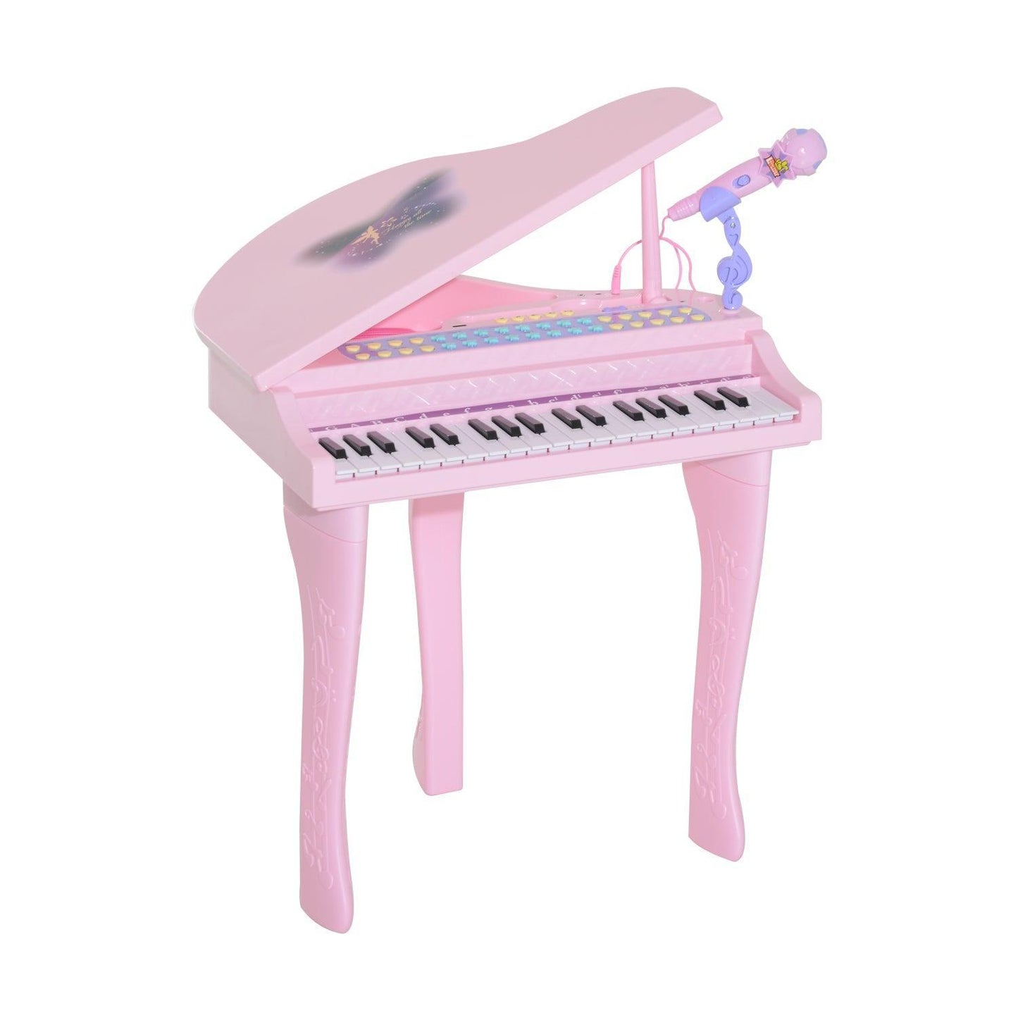 HOMCOM Mini Piano Set - Pink - ALL4U RETAILER LTD