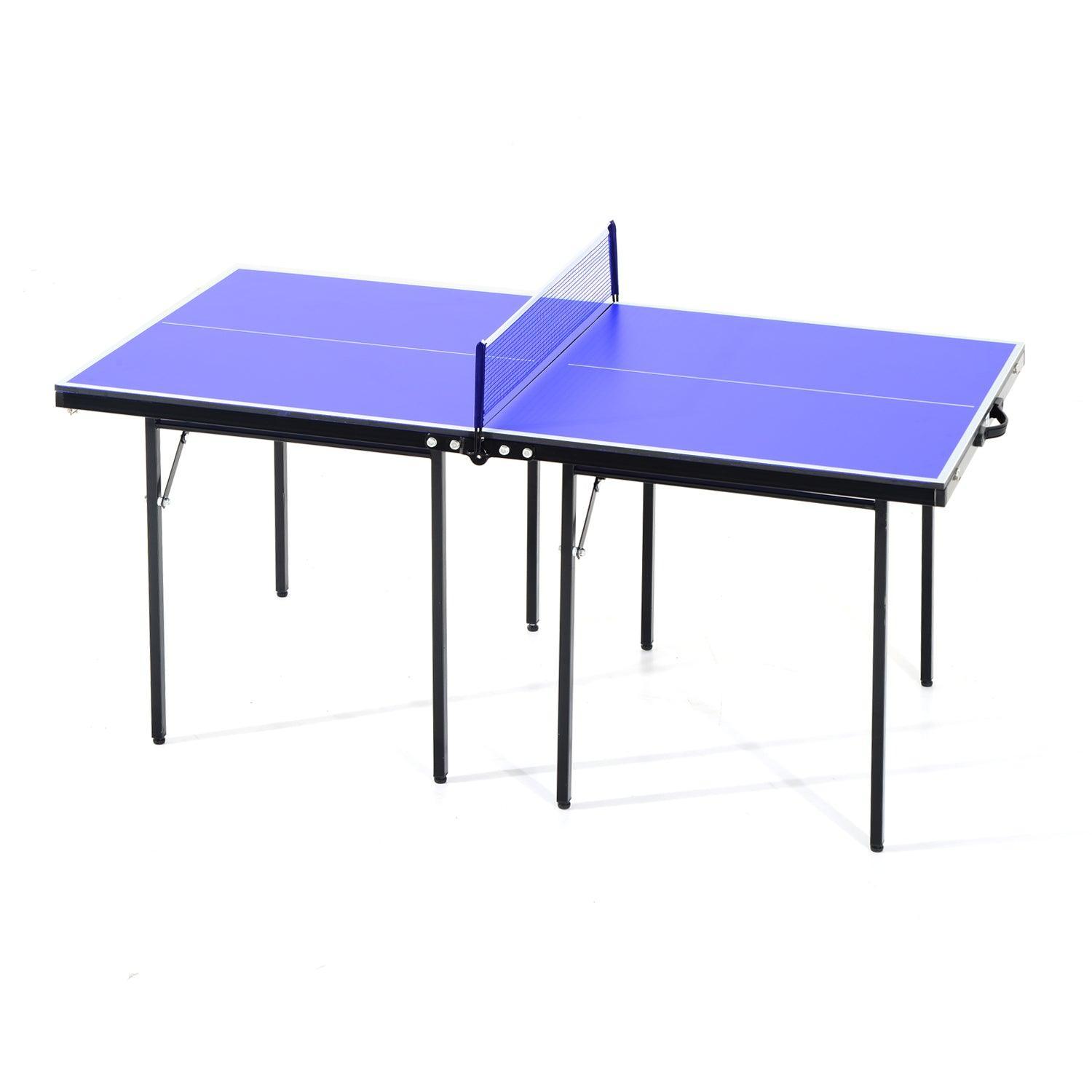 HOMCOM Mini Ping Pong Table Set - Compact & Portable - ALL4U RETAILER LTD