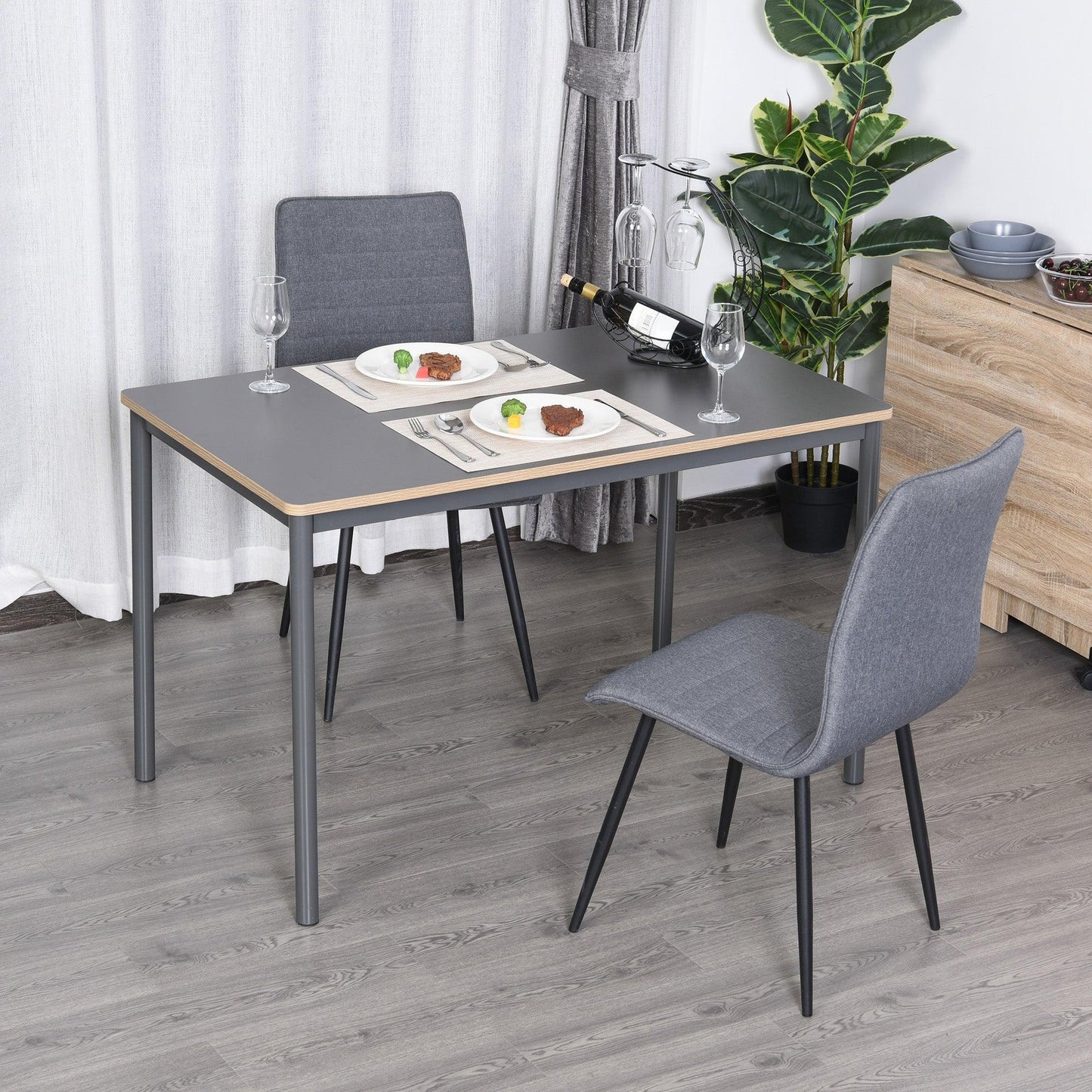 HOMCOM Minimalistic 120cm Dining Table: Elegant & Sturdy - ALL4U RETAILER LTD