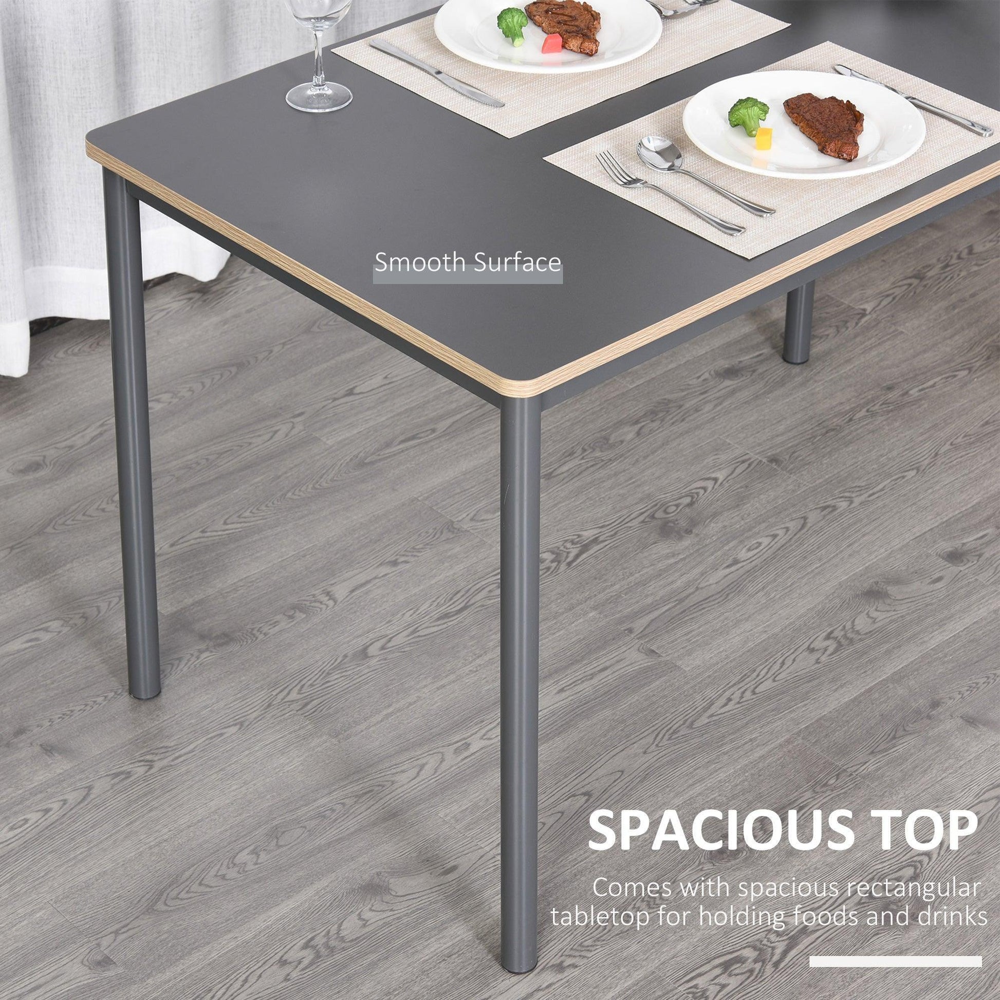 HOMCOM Minimalistic 120cm Dining Table: Elegant & Sturdy - ALL4U RETAILER LTD