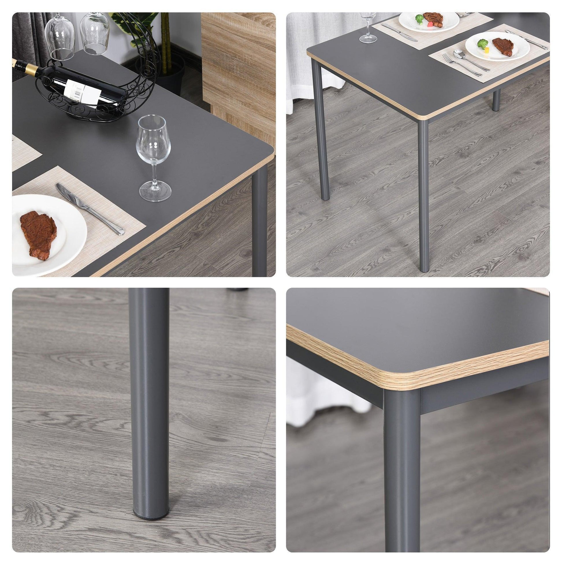 HOMCOM Minimalistic 120cm Dining Table: Elegant & Sturdy - ALL4U RETAILER LTD