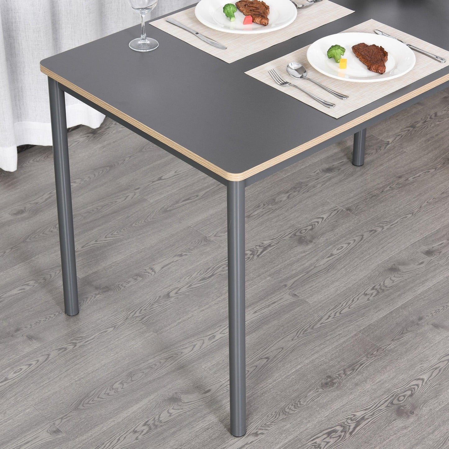 HOMCOM Minimalistic 120cm Dining Table: Elegant & Sturdy - ALL4U RETAILER LTD