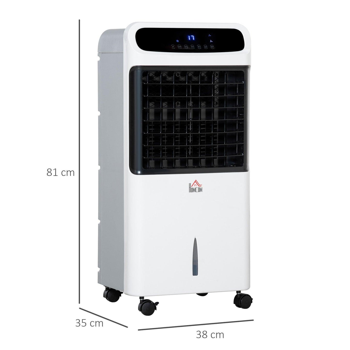 HOMCOM Mobile Air Cooler - 3 Modes, Remote Control, Timer - ALL4U RETAILER LTD