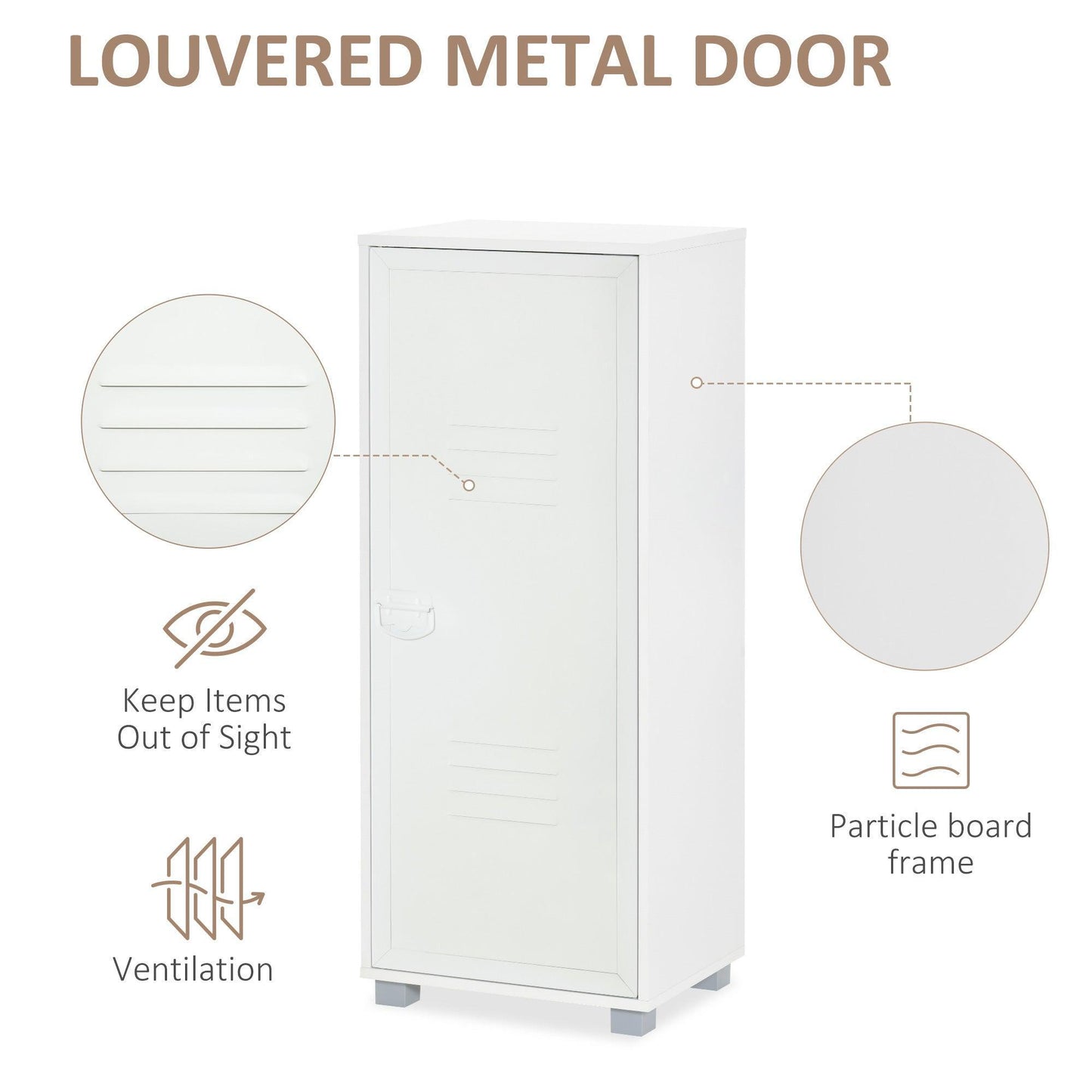 HOMCOM White File Cabinet: Modern Storage - ALL4U RETAILER LTD