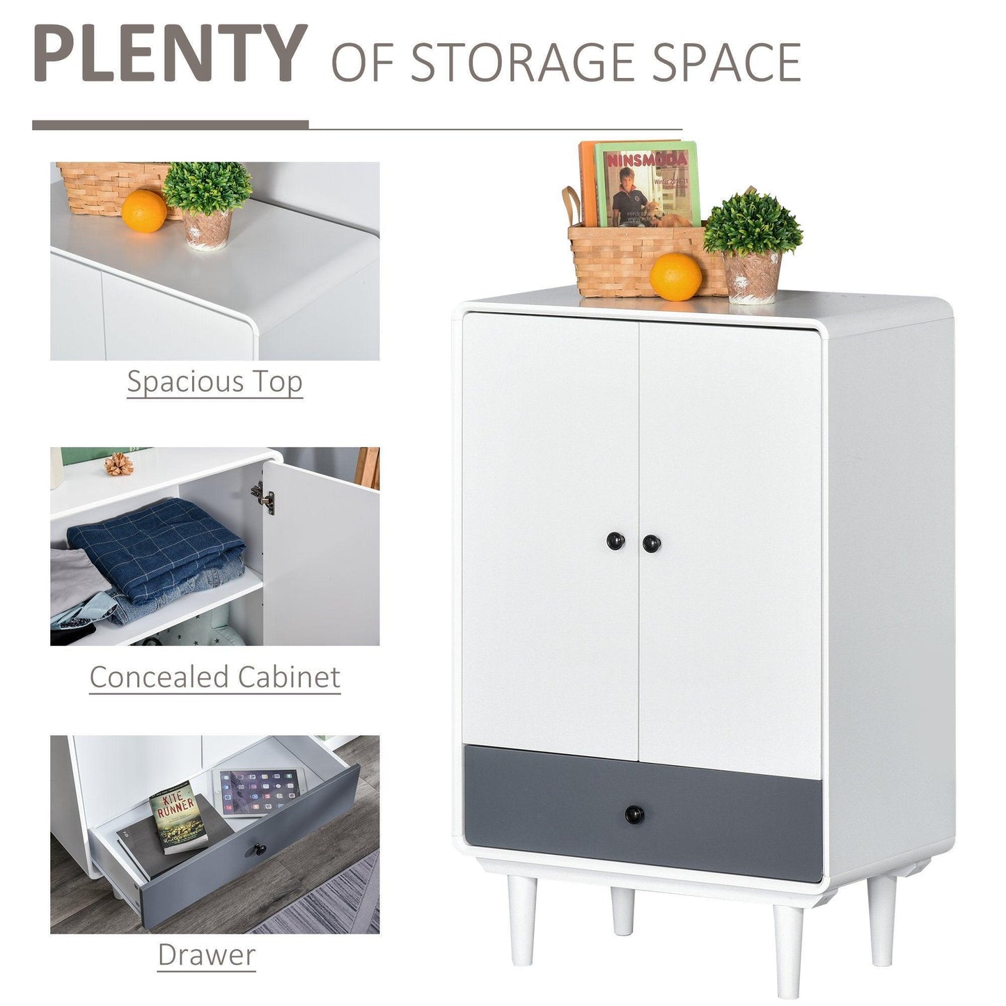 HOMCOM Modern Cabinet: Sleek Storage Solution - ALL4U RETAILER LTD